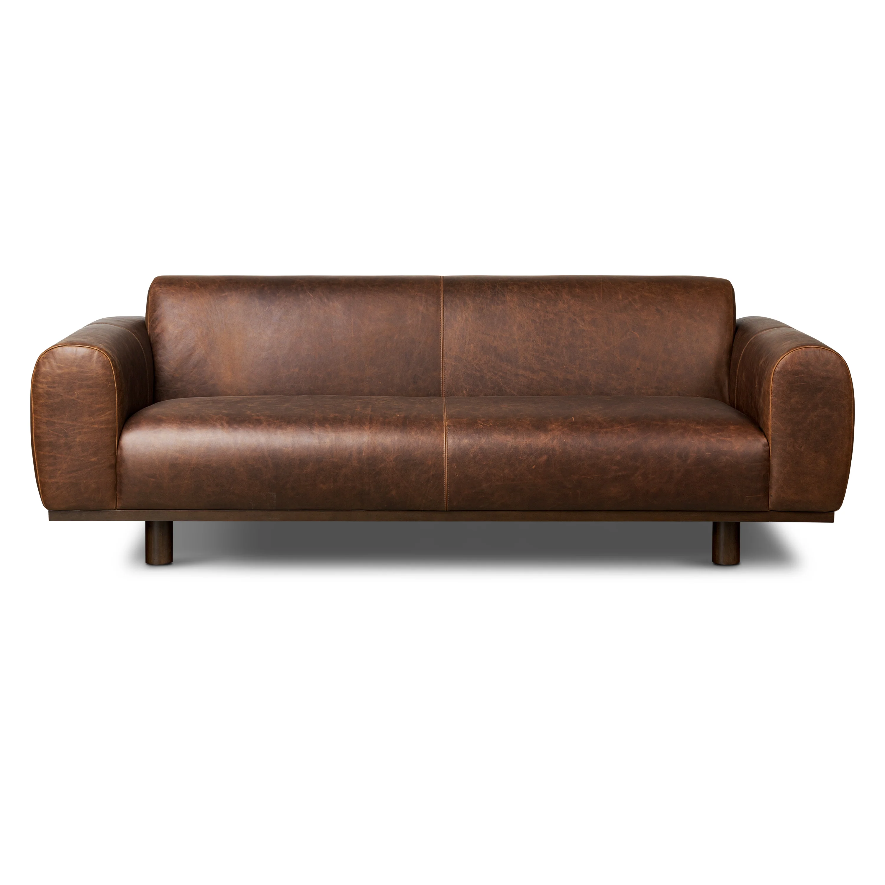 Brescia 92" Leather Sofa | Chocolate Brown - Image 4