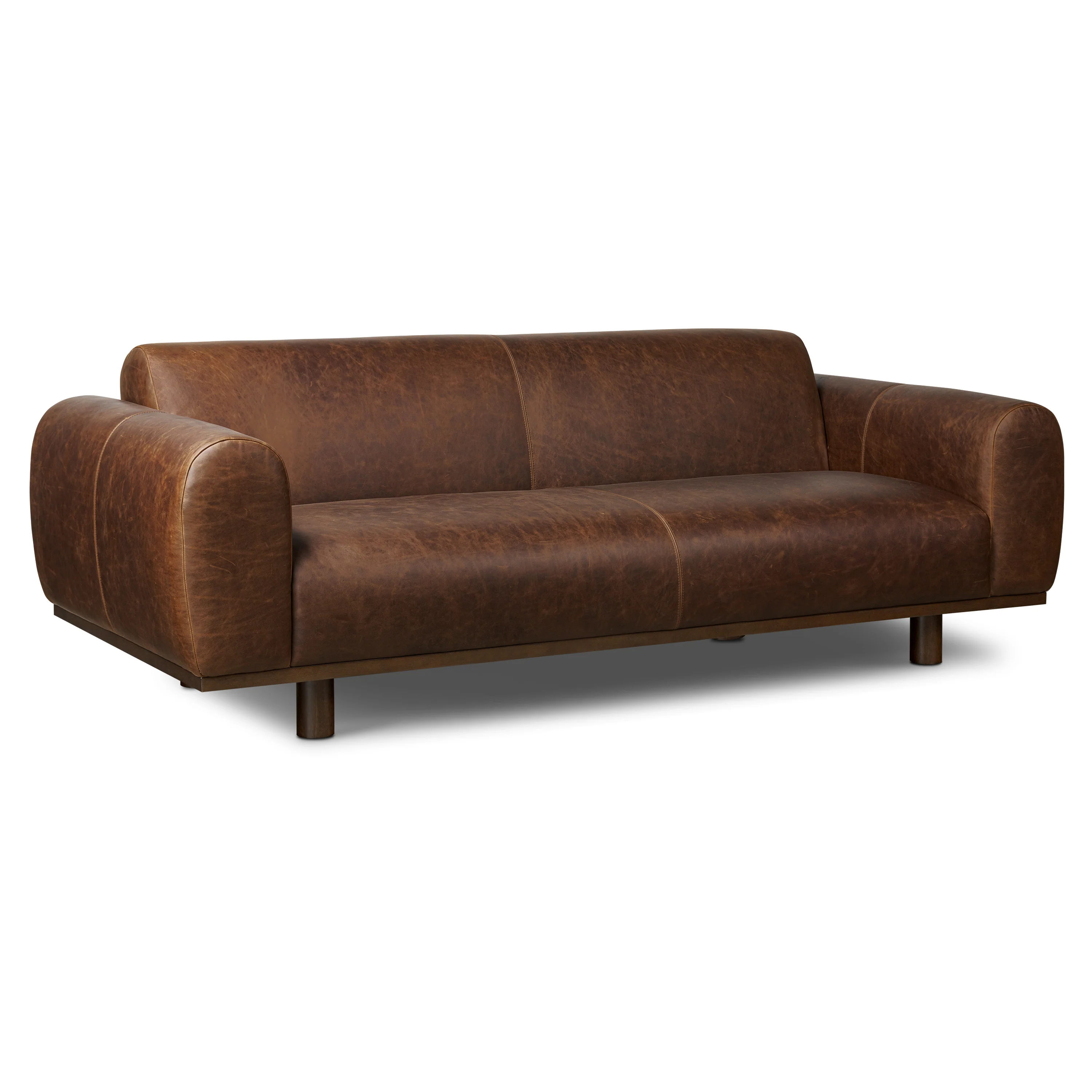 Brescia 92" Leather Sofa | Chocolate Brown - Image 5