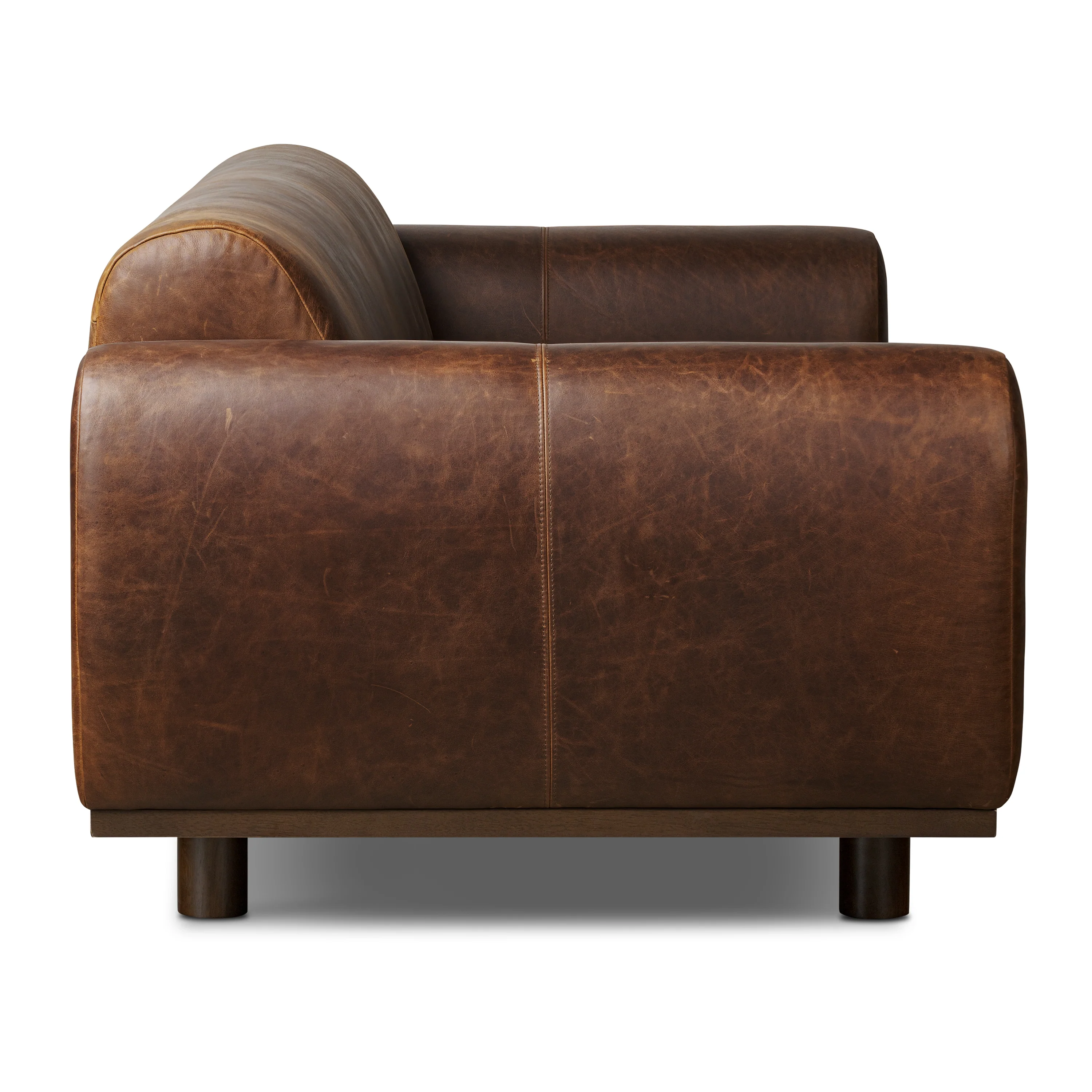 Brescia 92" Leather Sofa | Chocolate Brown - Image 6