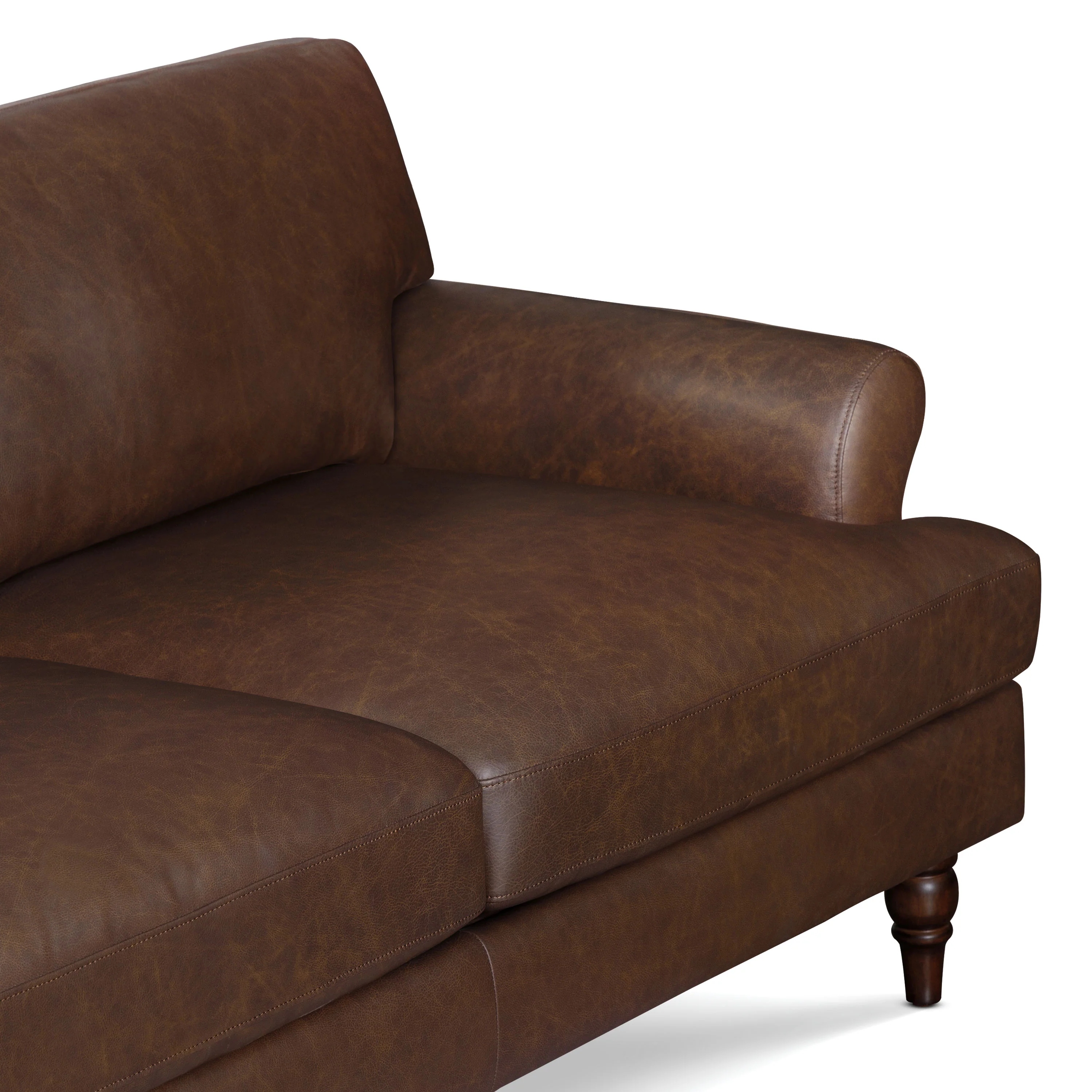 Bristol 90" Leather Sofa | Bridle Brown - Image 10