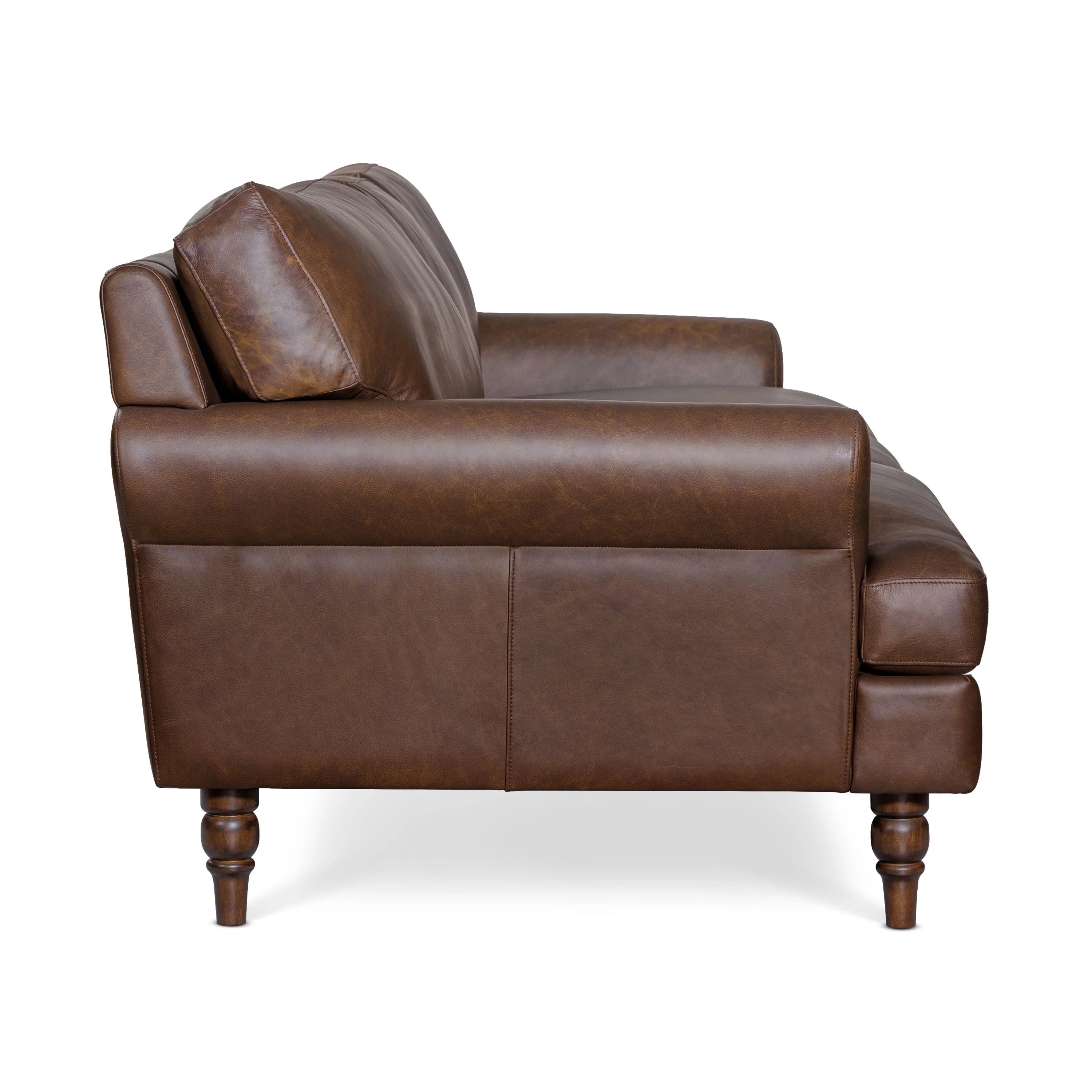Bristol 90" Leather Sofa | Bridle Brown - Image 6