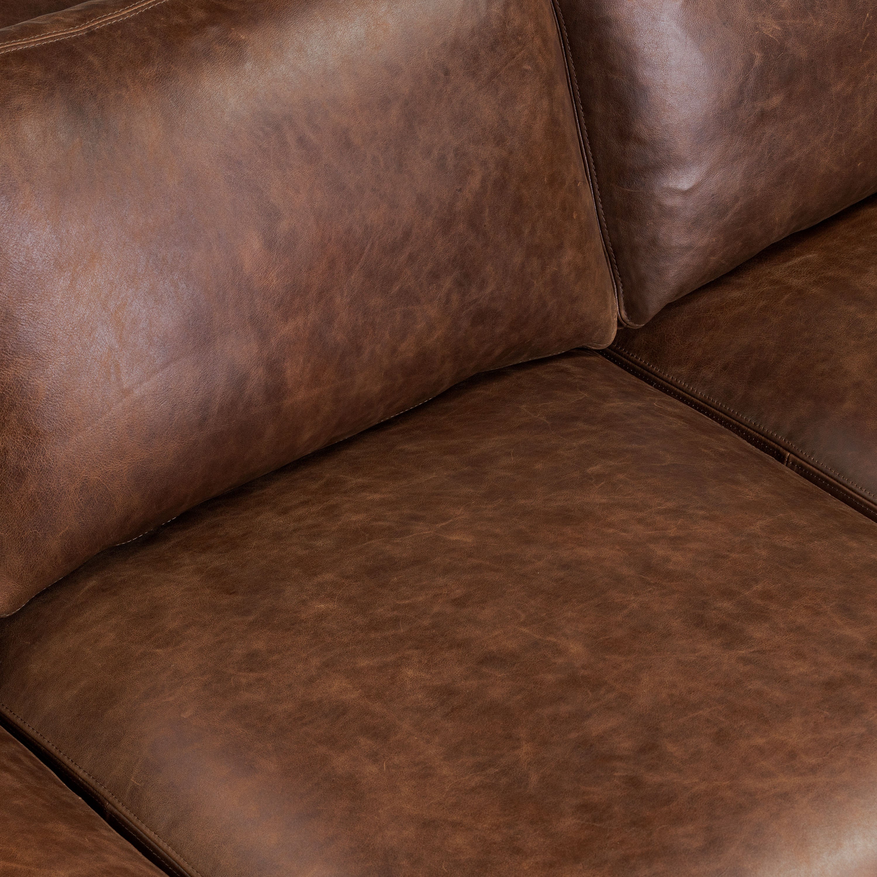 Bruges 89" Leather Sofa | Chocolate Brown - Image 11