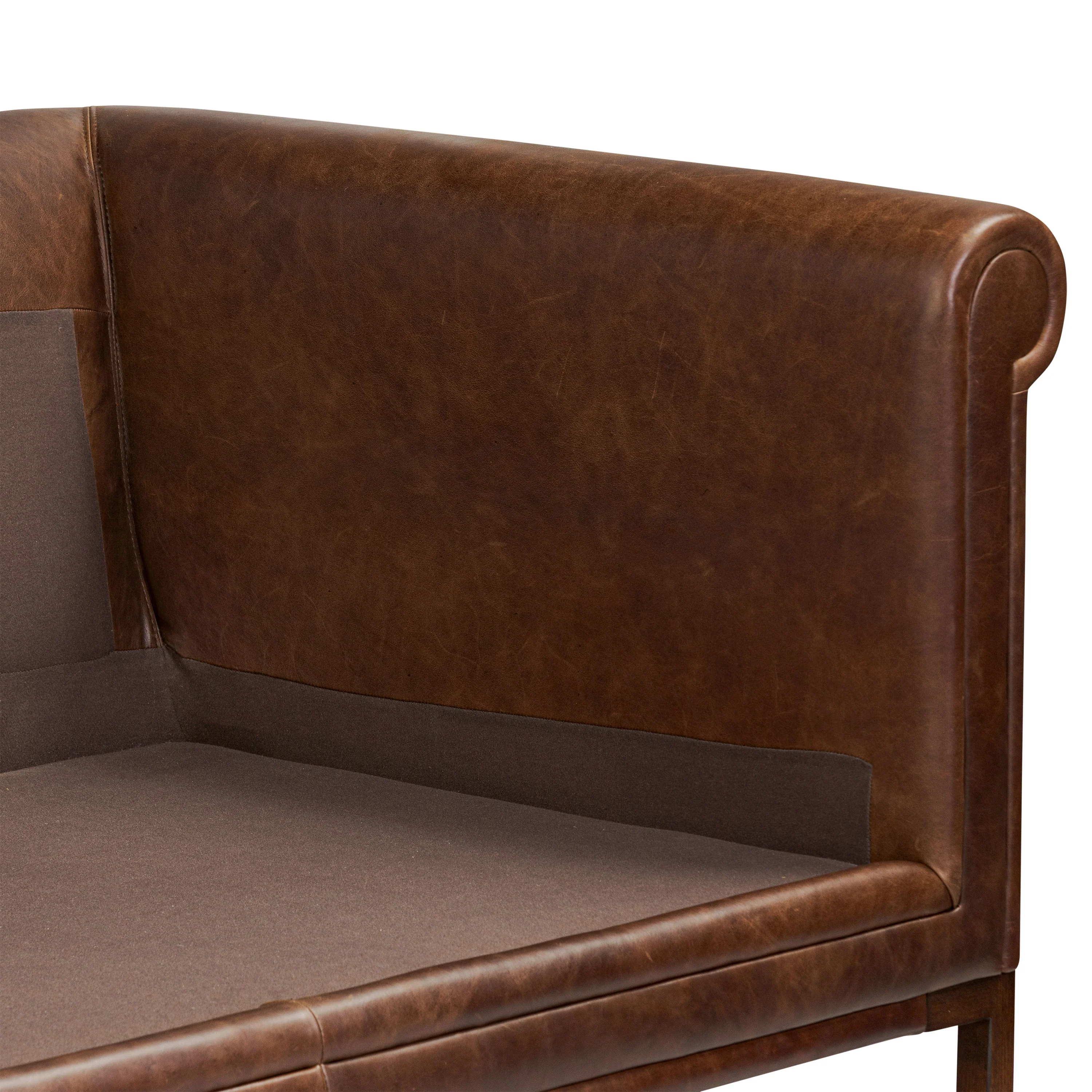 Bruges 89" Leather Sofa | Chocolate Brown - Image 13