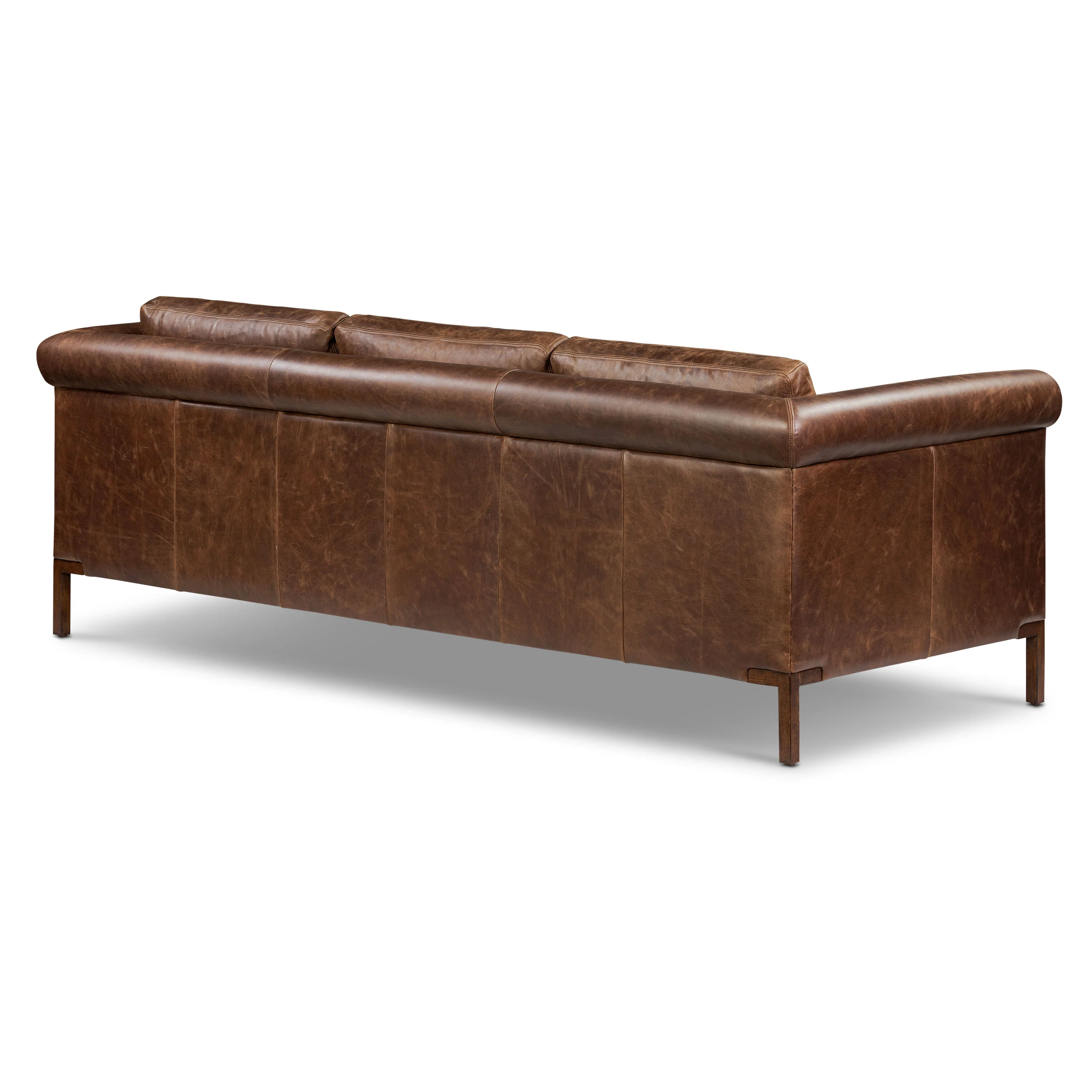 Bruges 89" Leather Sofa | Chocolate Brown - Image 5