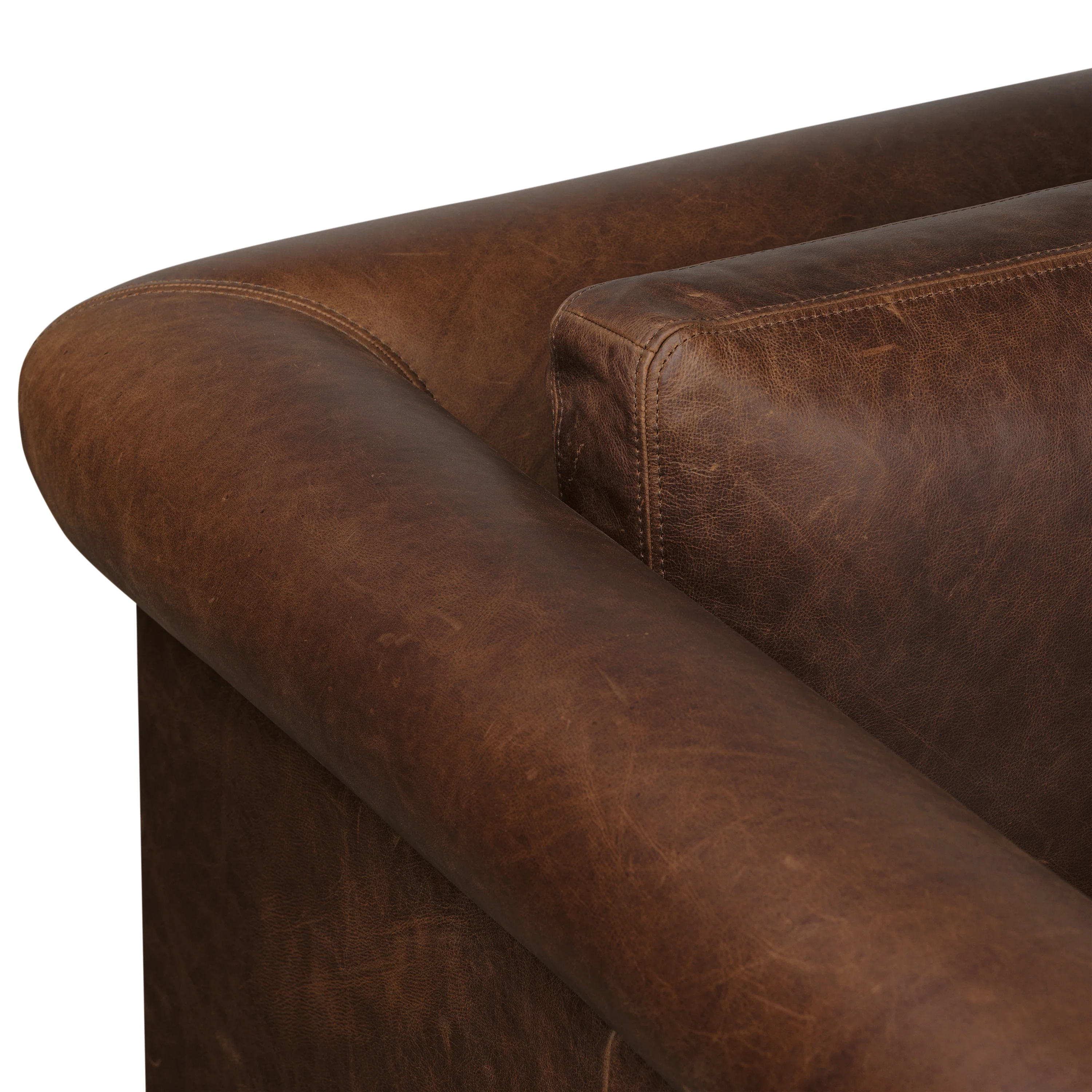 Bruges Leather Lounge Chair | Chocolate Brown - Image 10