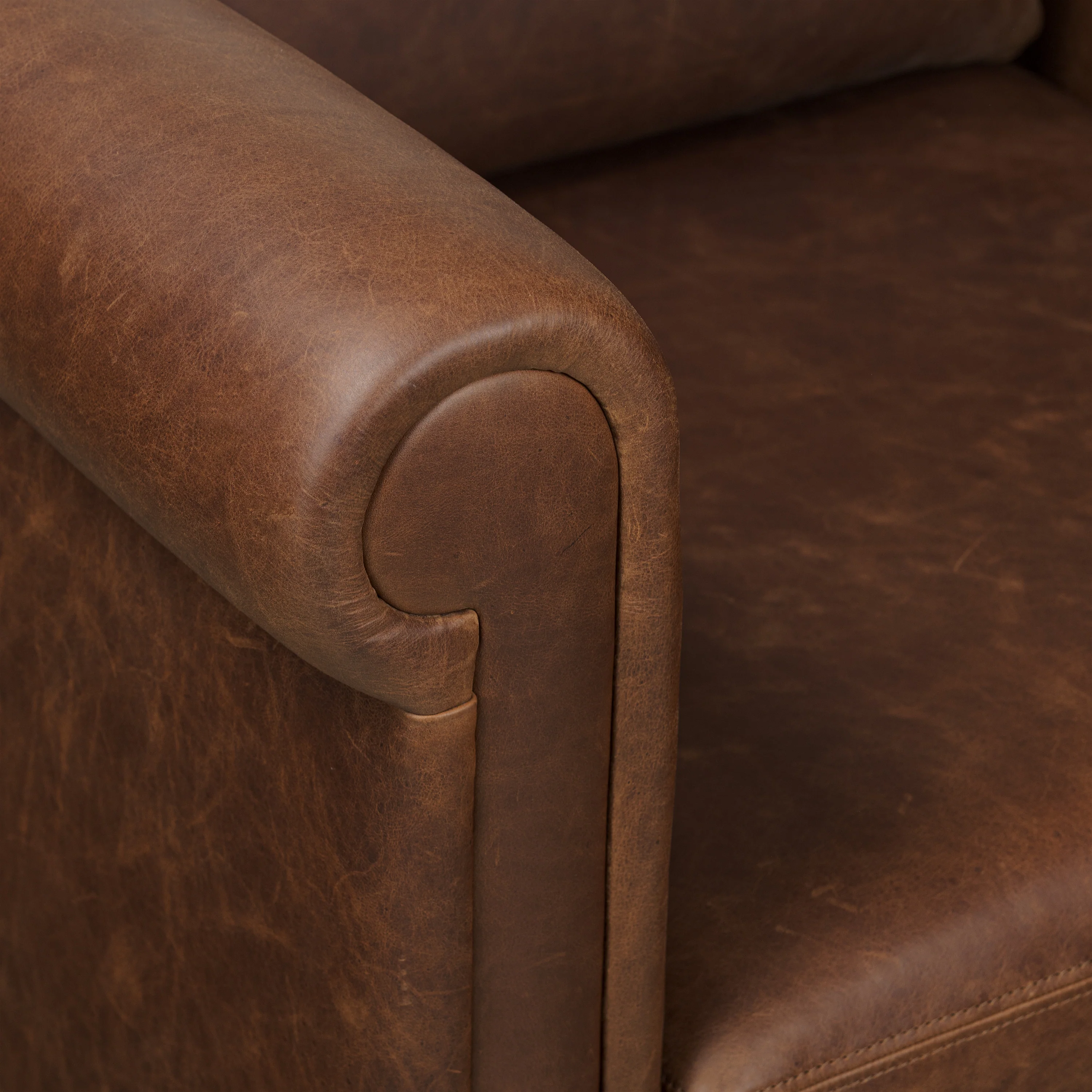 Bruges Leather Lounge Chair | Chocolate Brown - Image 12