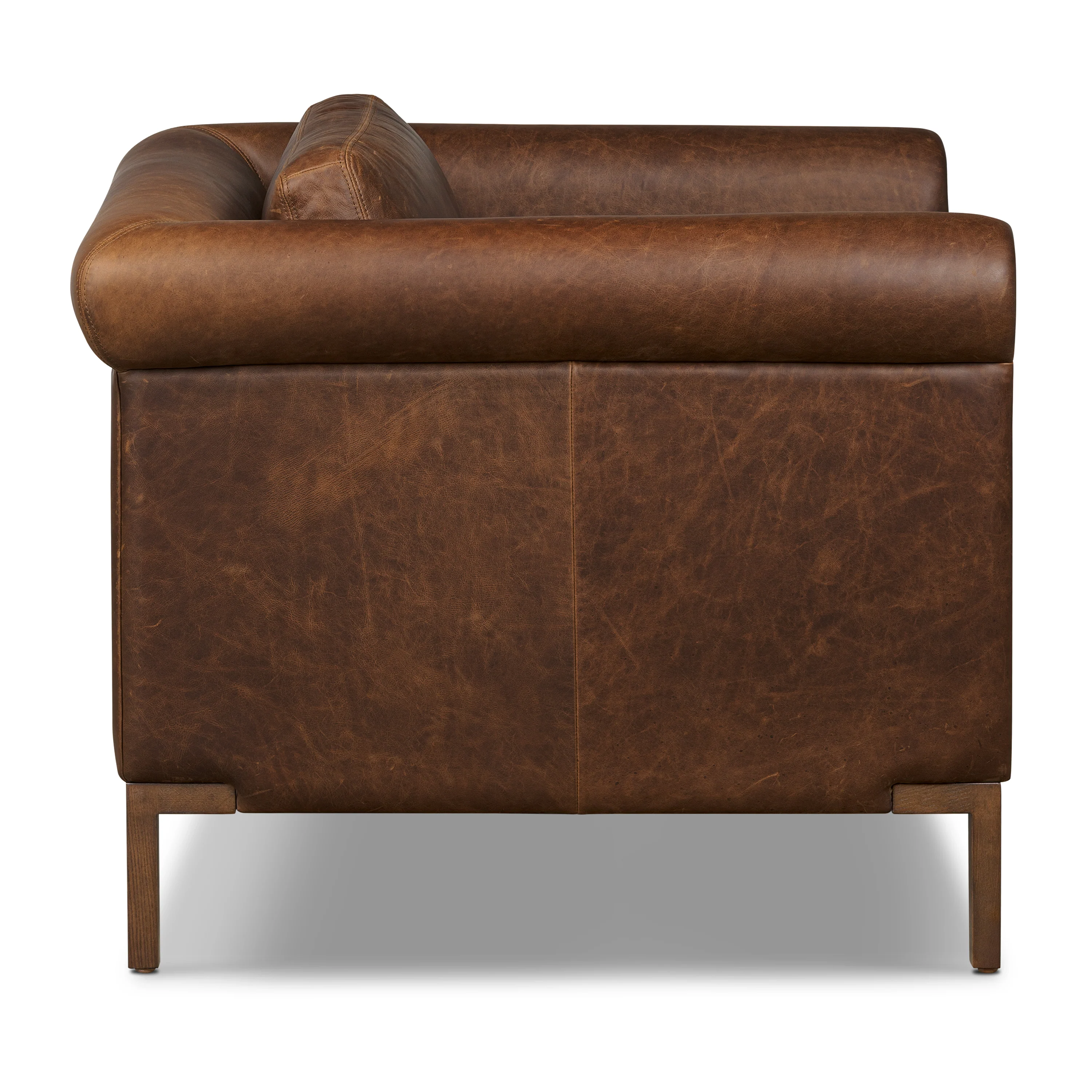 Bruges Leather Lounge Chair | Chocolate Brown - Image 6