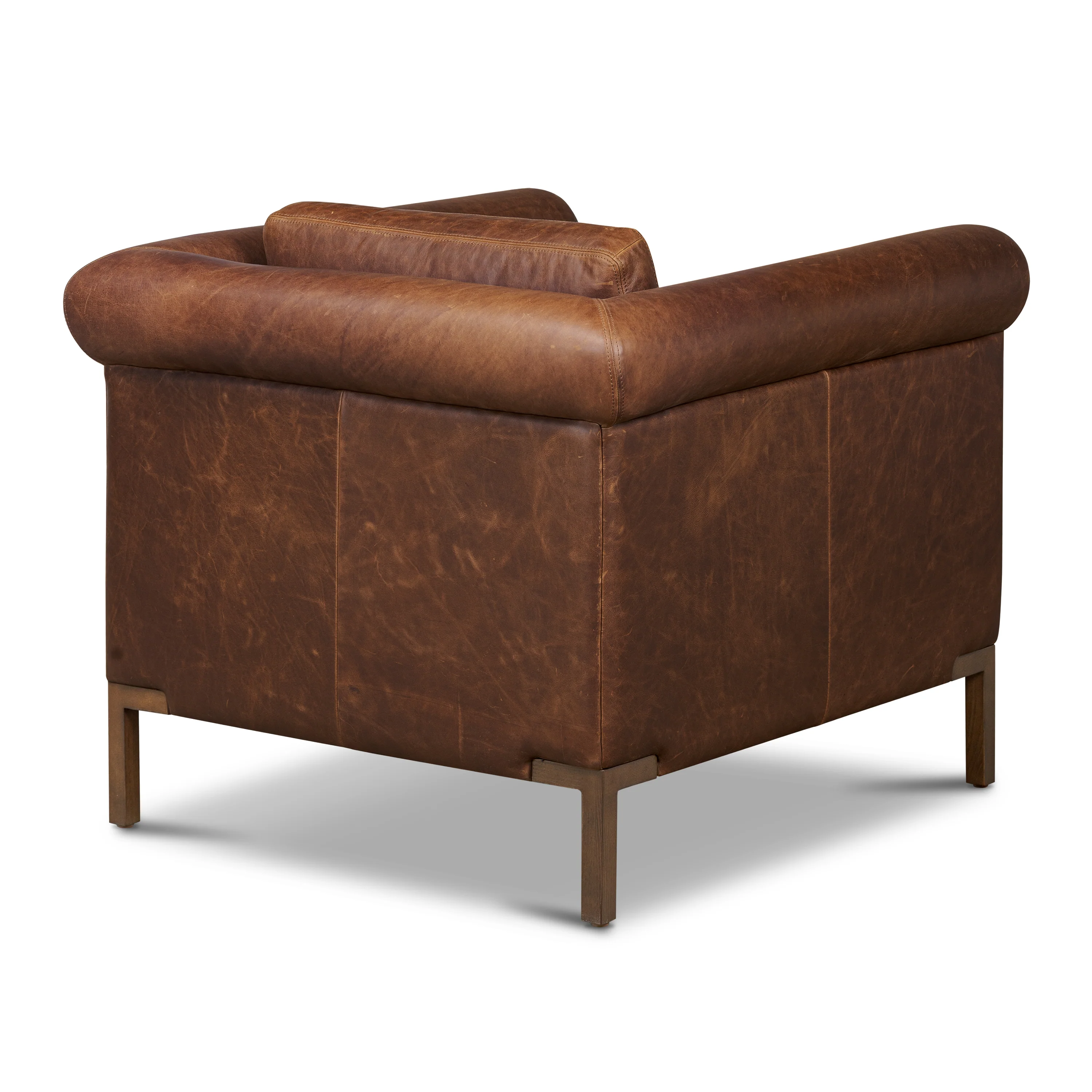 Bruges Leather Lounge Chair | Chocolate Brown - Image 7