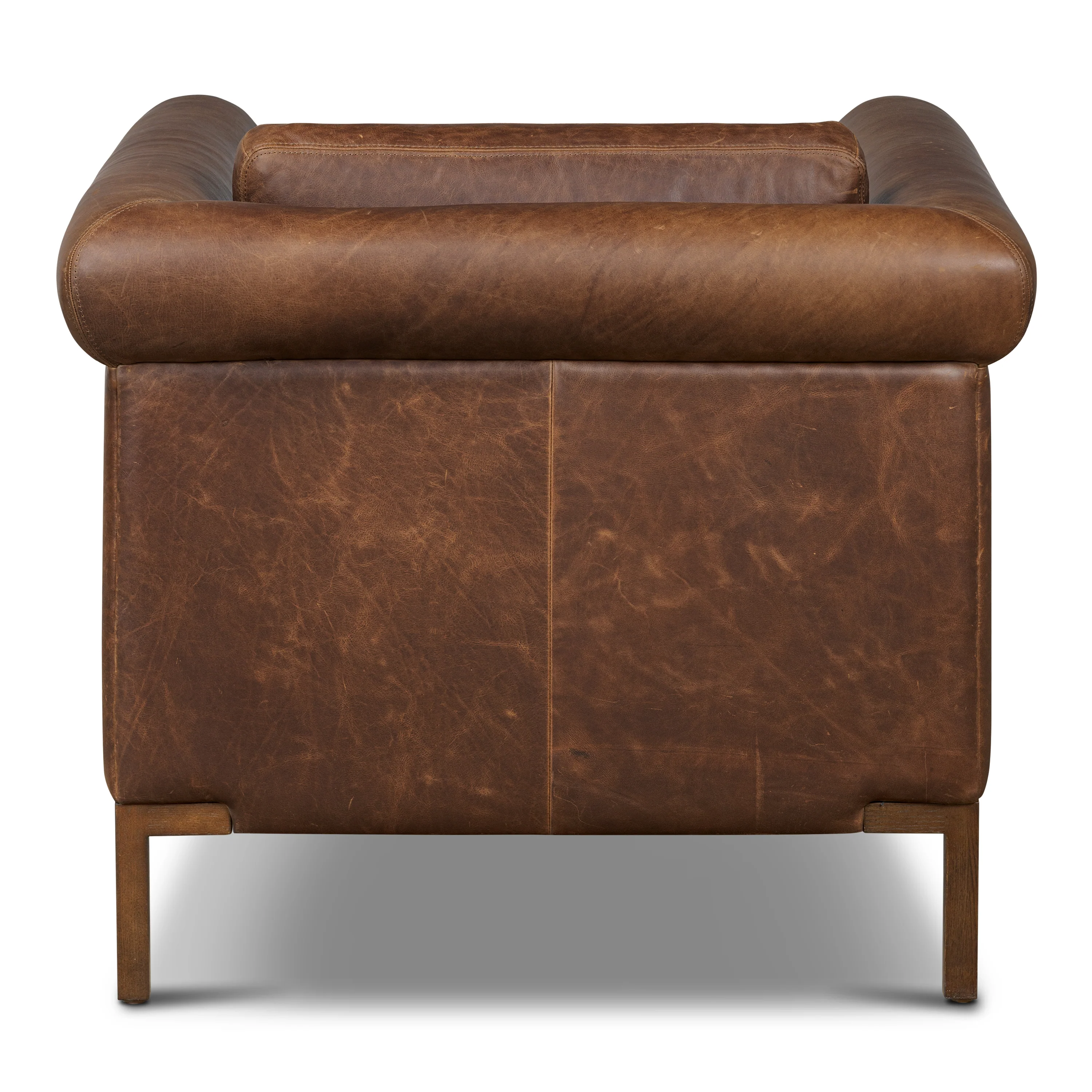 Bruges Leather Lounge Chair | Chocolate Brown - Image 8