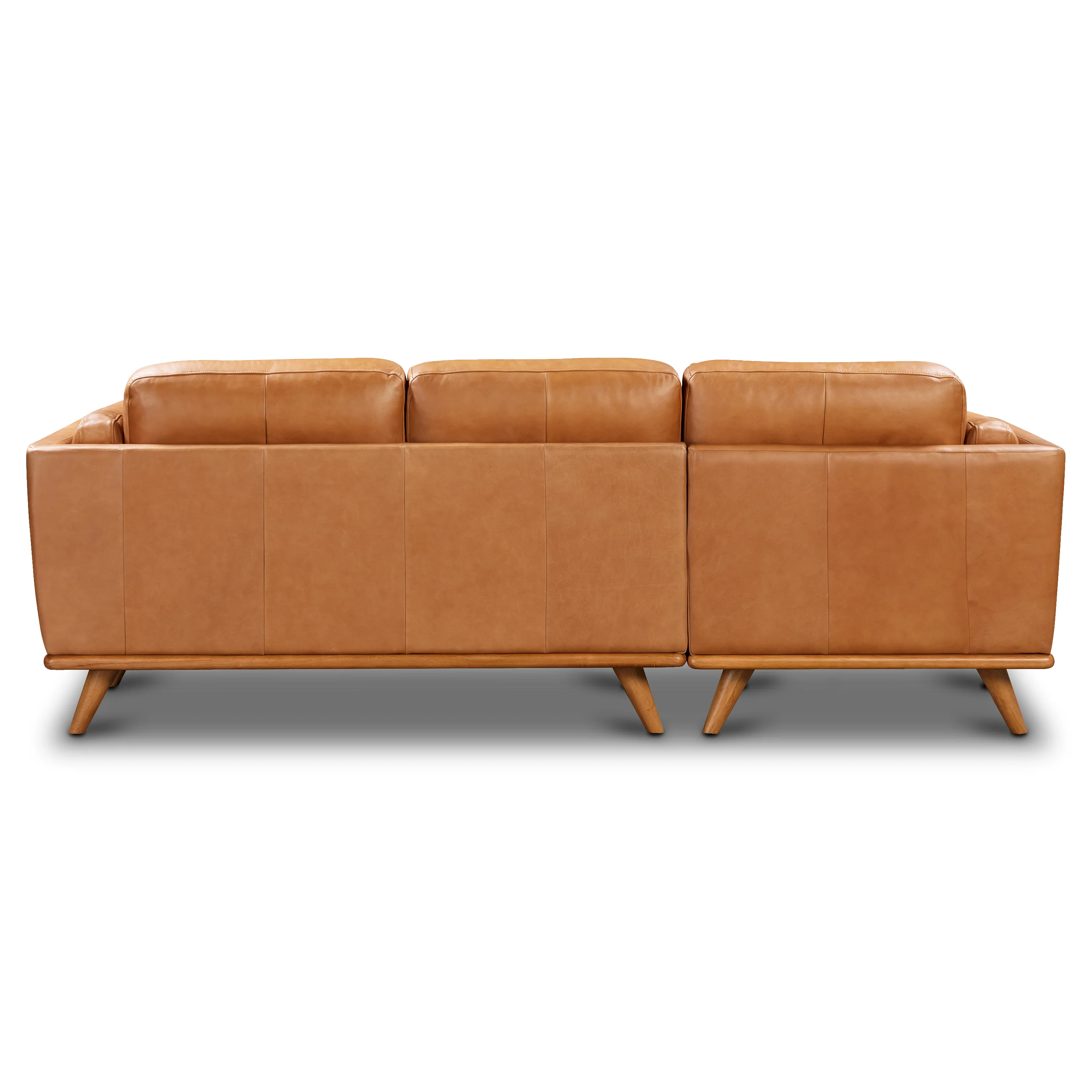 Cadiz 90" Leather Left-Facing Sectional Sofa | Saddle Tan - Image 6