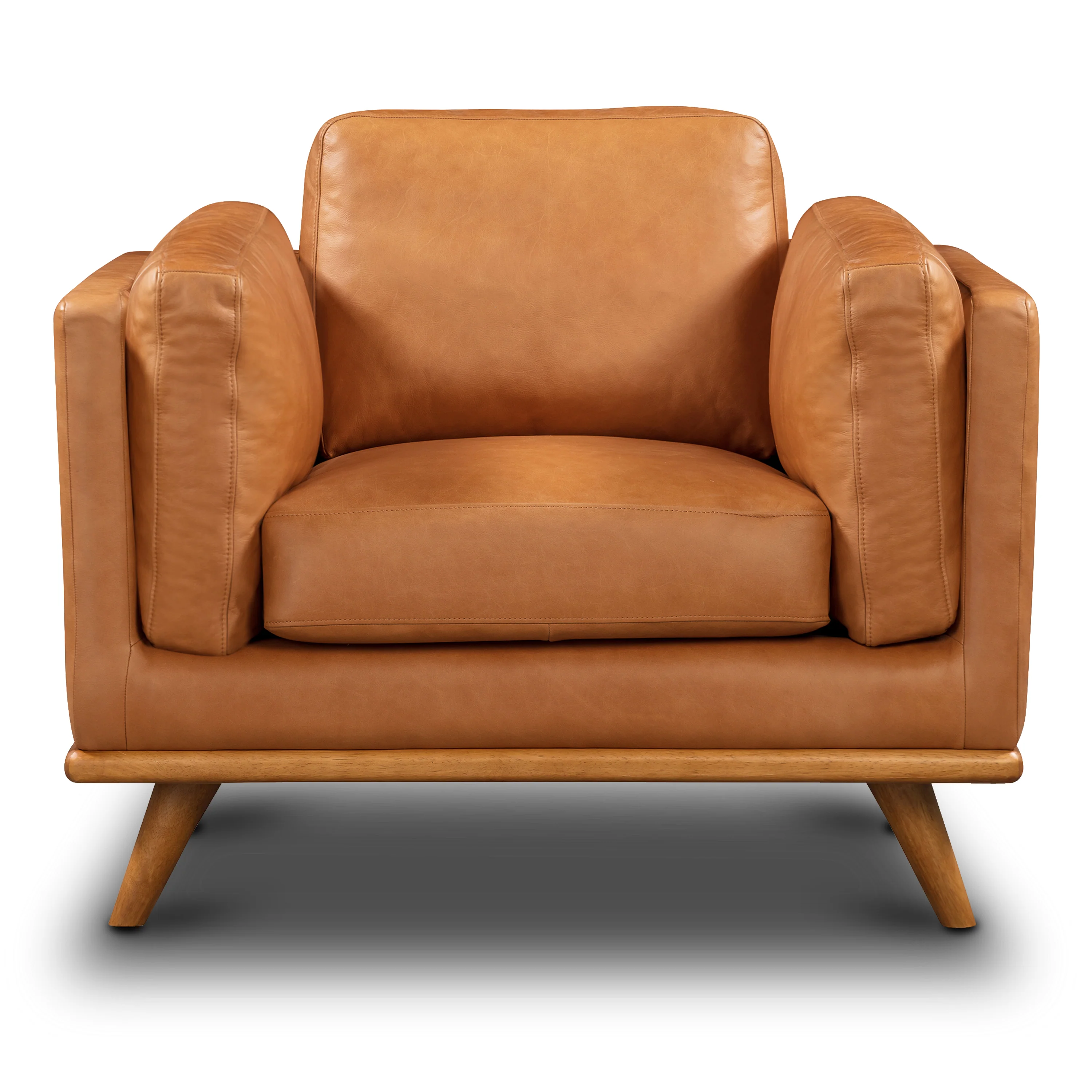 Cadiz Leather Lounge Chair | Saddle Tan - Image 2