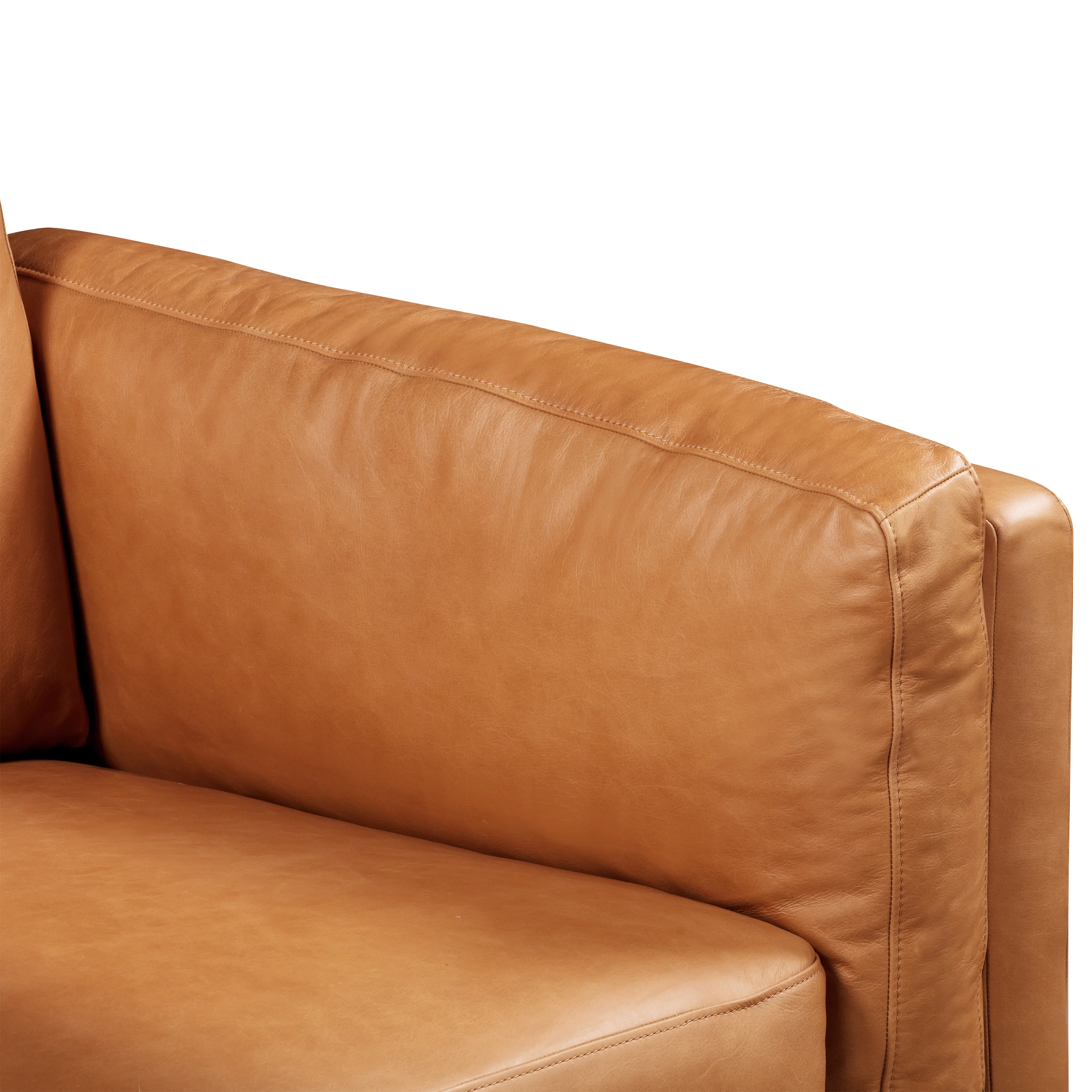 Cadiz Leather Lounge Chair | Saddle Tan - Image 8
