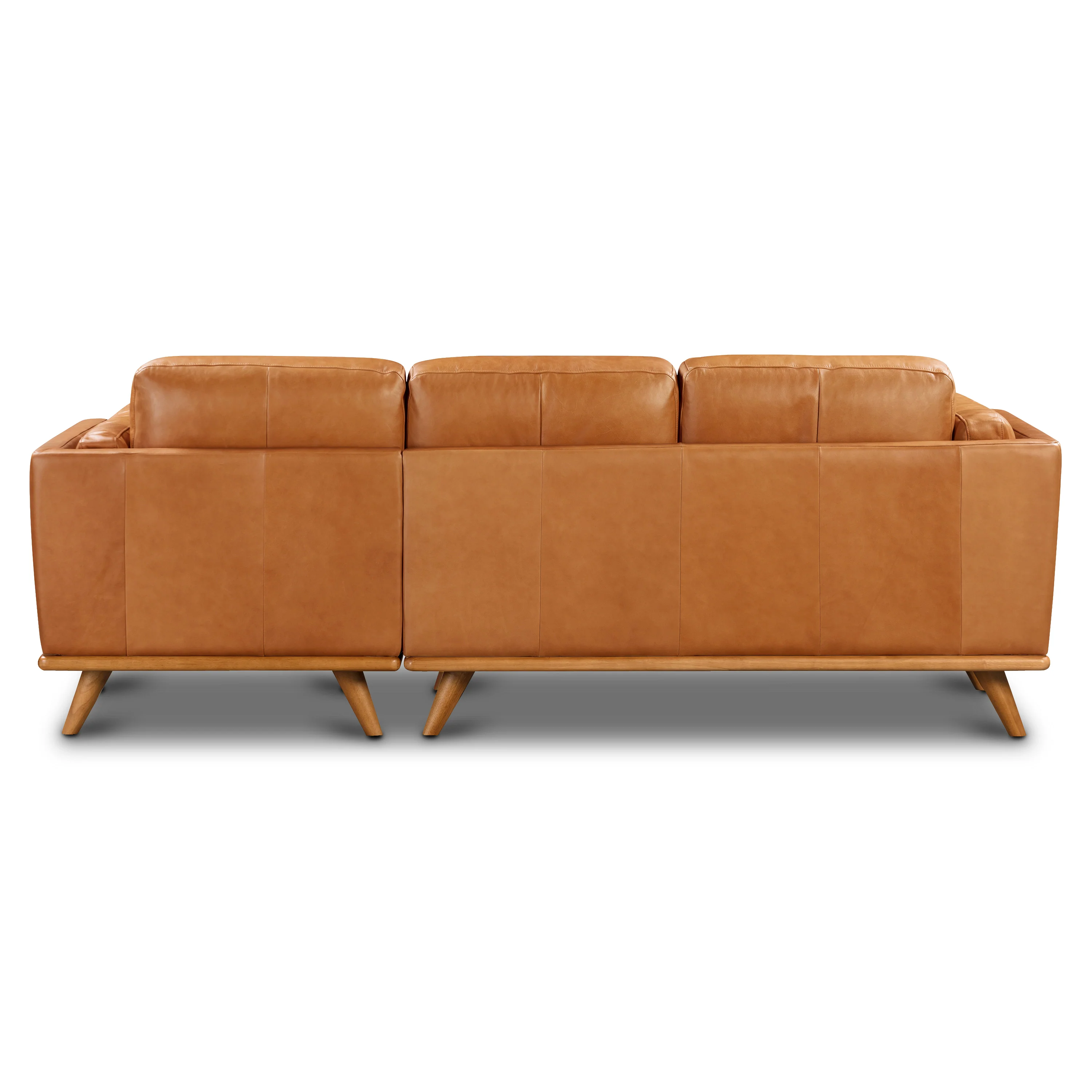 Cadiz 90" Leather Right-Facing Sectional Sofa | Saddle Tan - Image 6