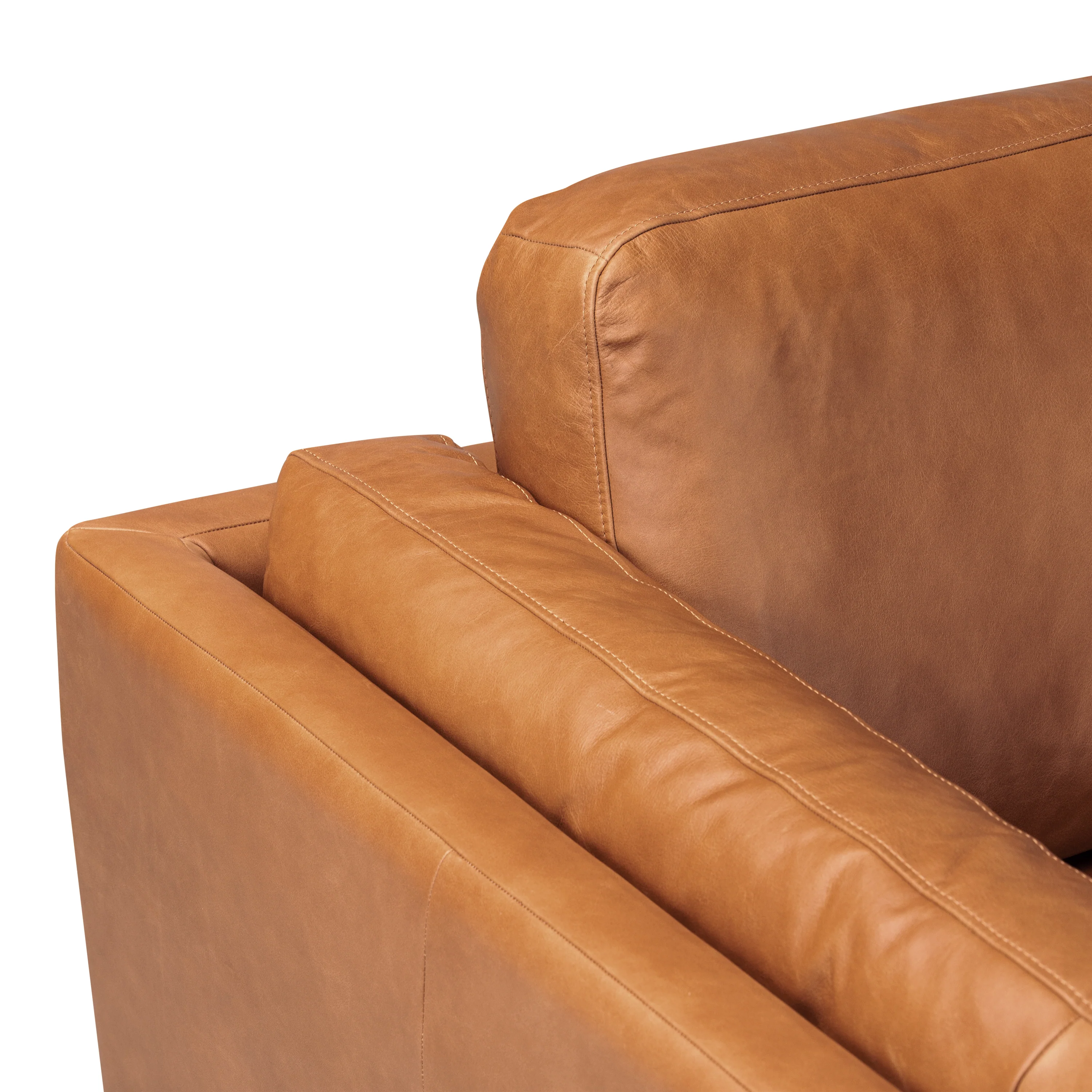 Cadiz 90" Leather Sofa | Saddle Tan - Image 10
