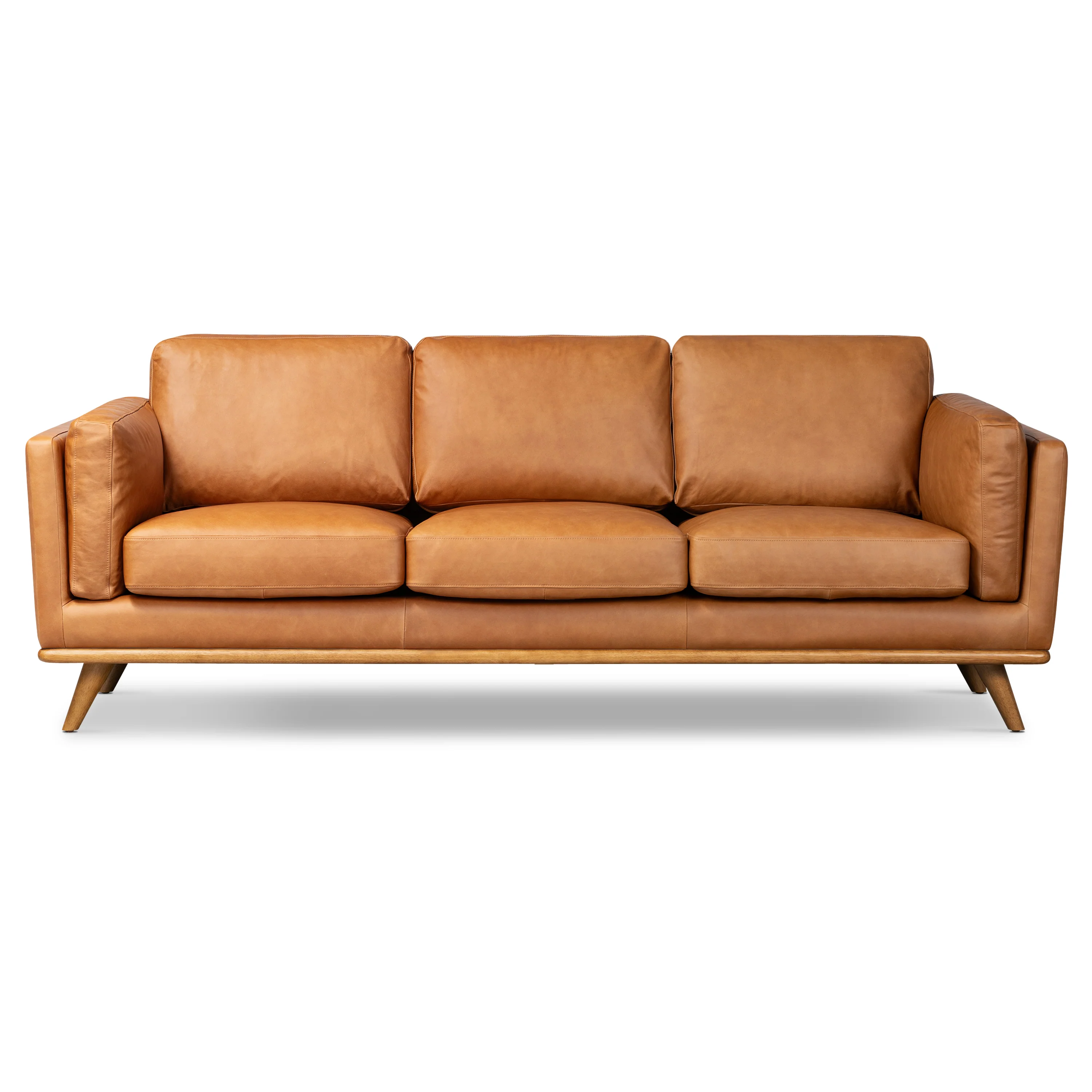 Cadiz 90" Leather Sofa | Saddle Tan - Image 4