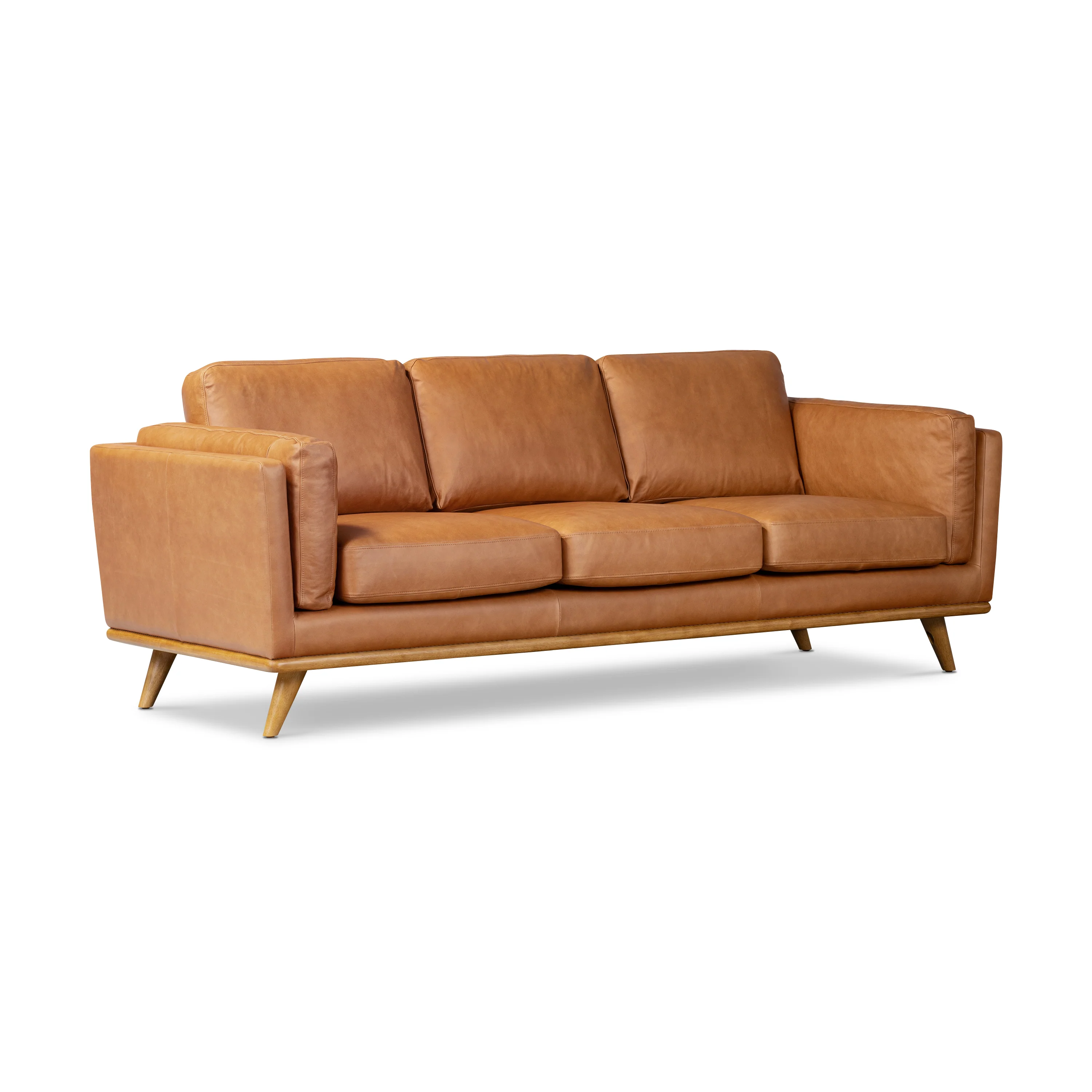 Cadiz 90" Leather Sofa | Saddle Tan - Image 5