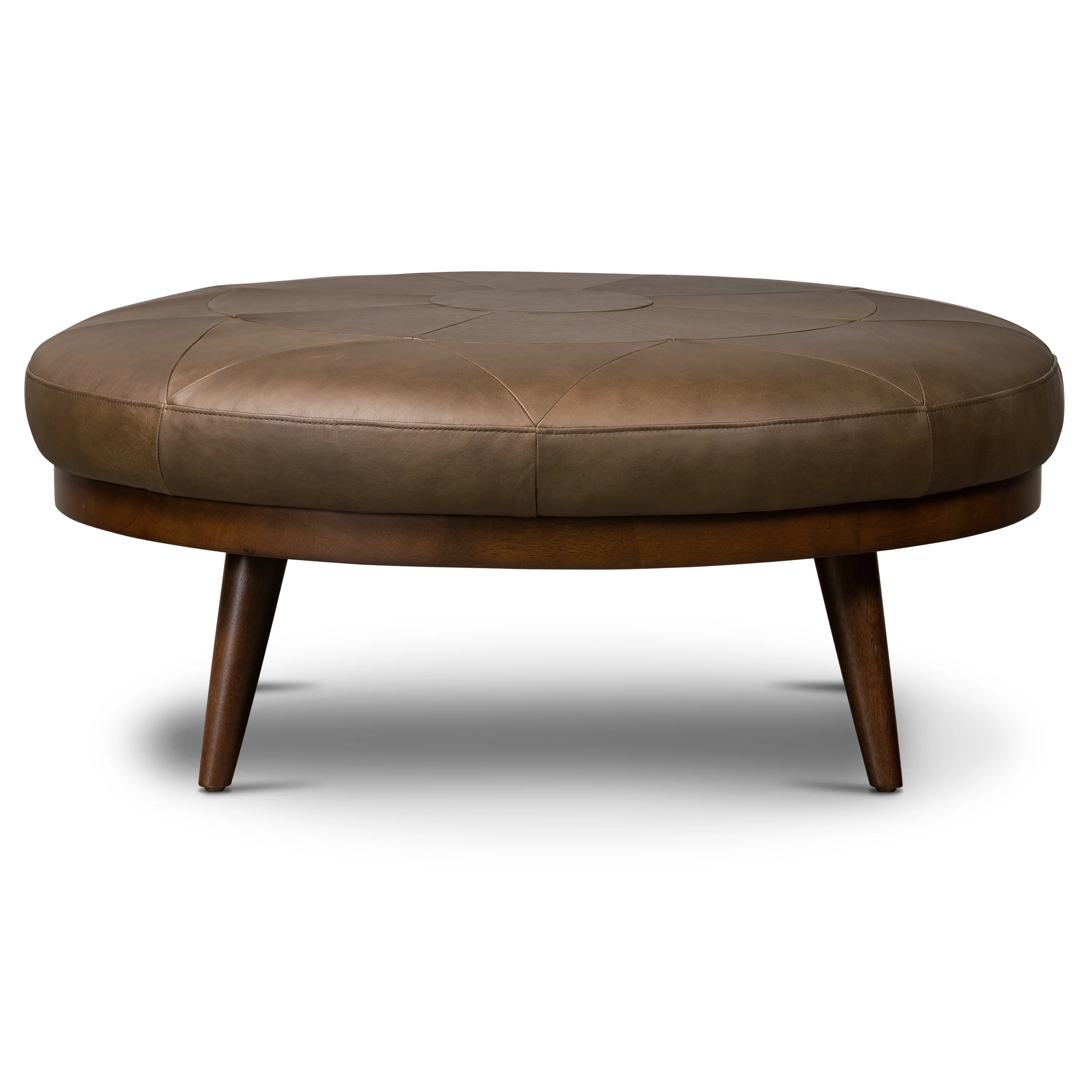 Gio Leather Ottoman | Cocoa Brown - Image 4
