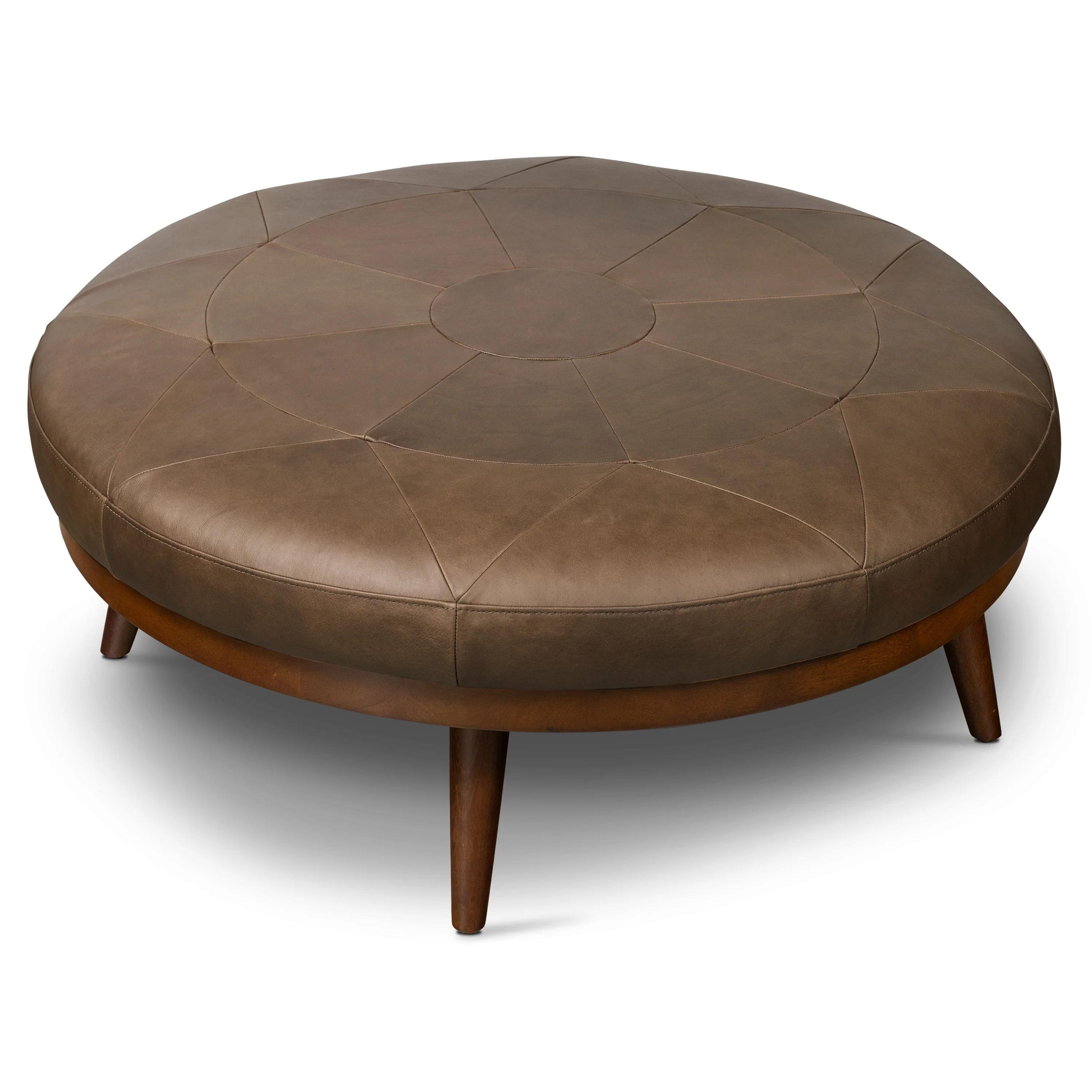 Gio Leather Ottoman | Cocoa Brown - Image 5