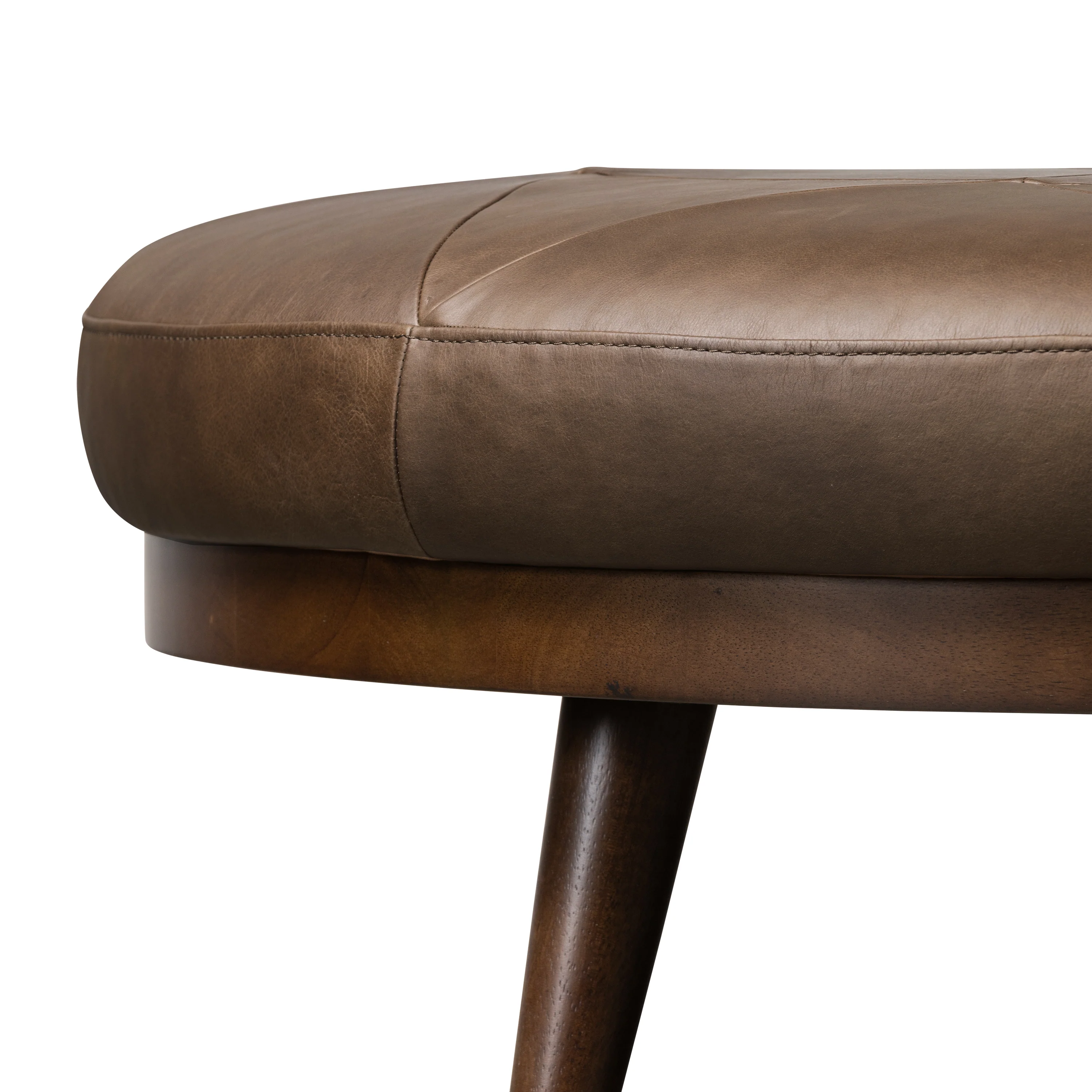 Gio Leather Ottoman | Cocoa Brown - Image 8