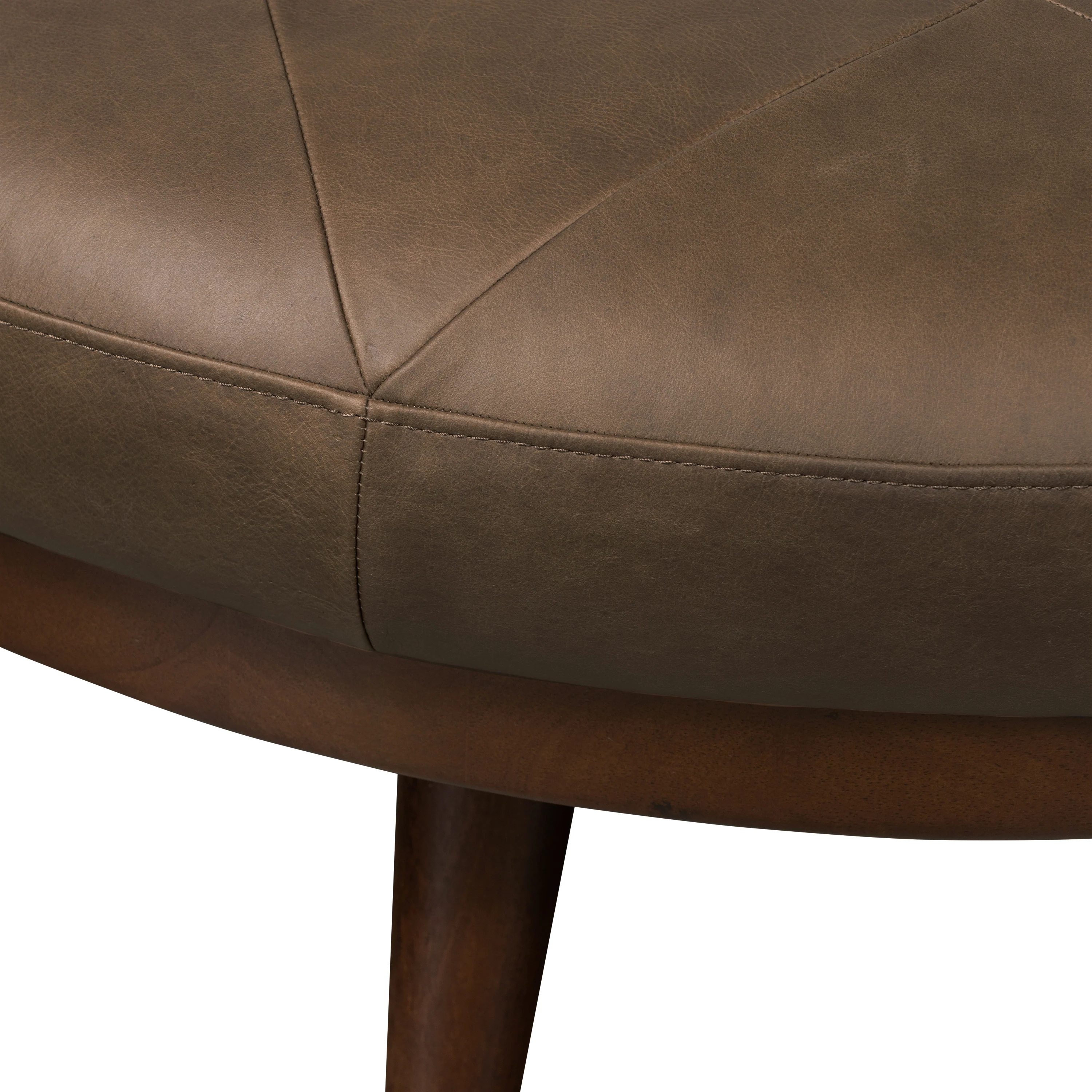Gio Leather Ottoman | Cocoa Brown - Image 9
