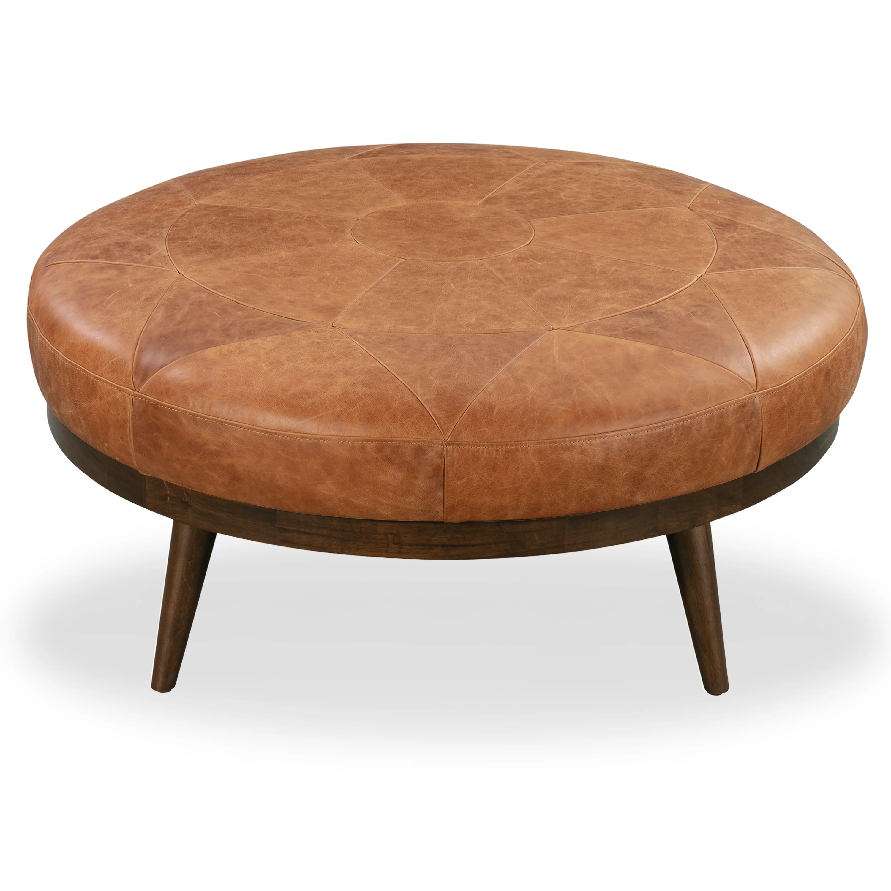 Gio Leather Ottoman | Cognac Tan - Image 6