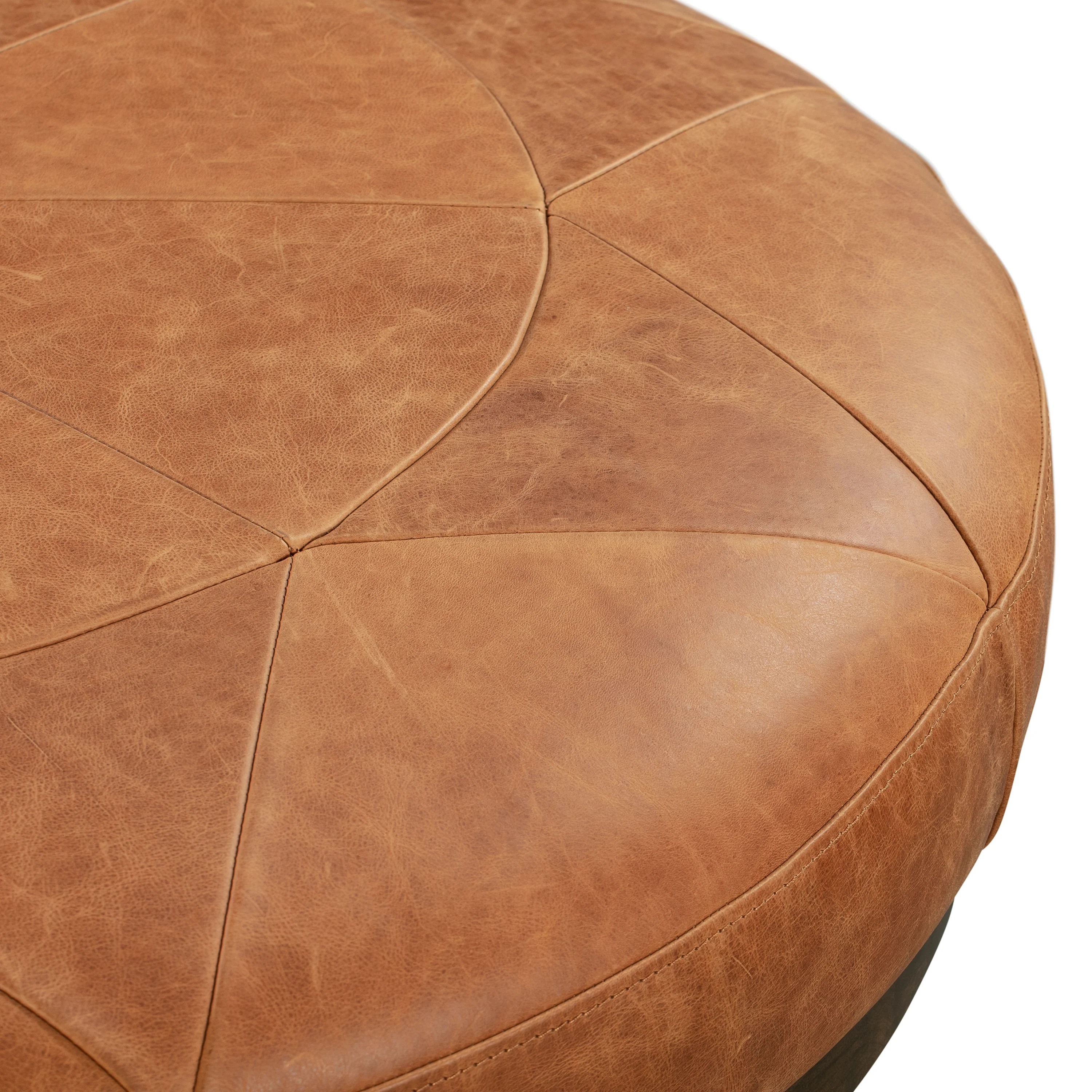 Gio Leather Ottoman | Cognac Tan - Image 8