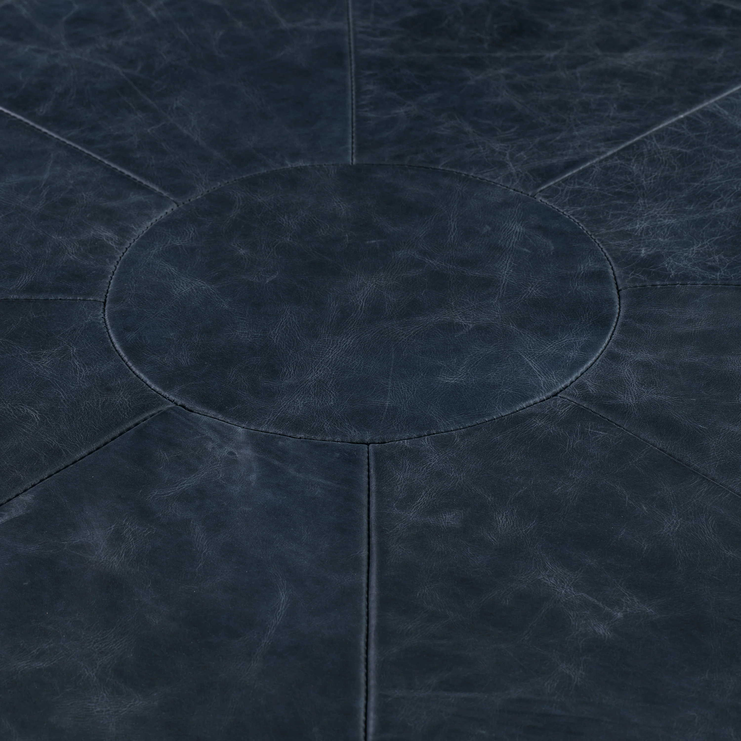 Gio Leather Ottoman | Midnight Blue - Image 10
