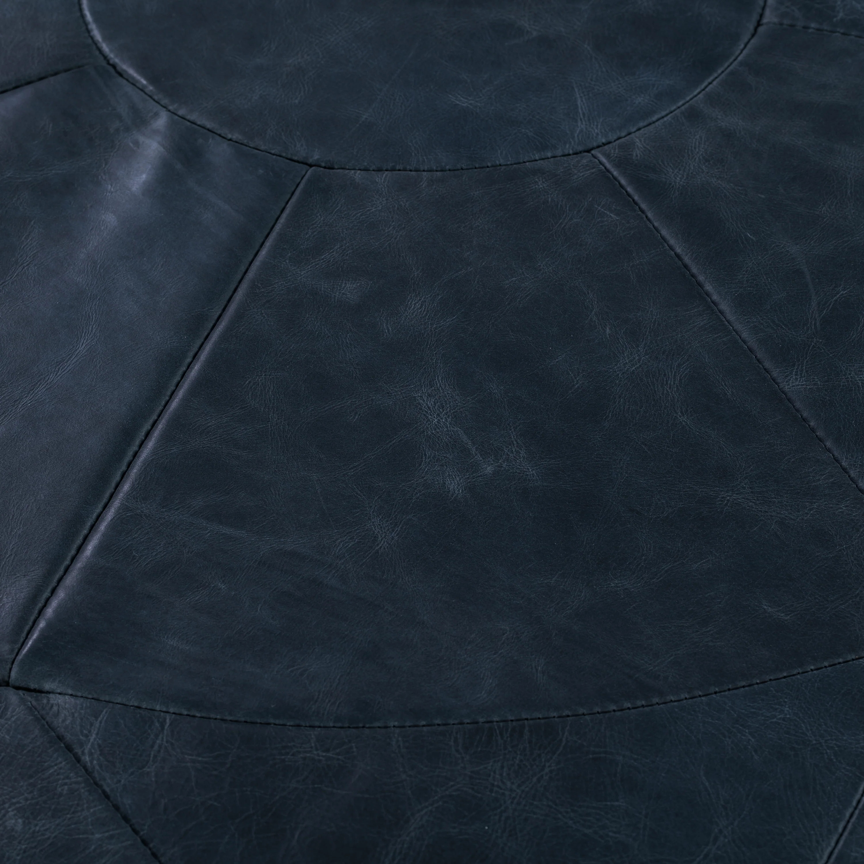 Gio Leather Ottoman | Midnight Blue - Image 9