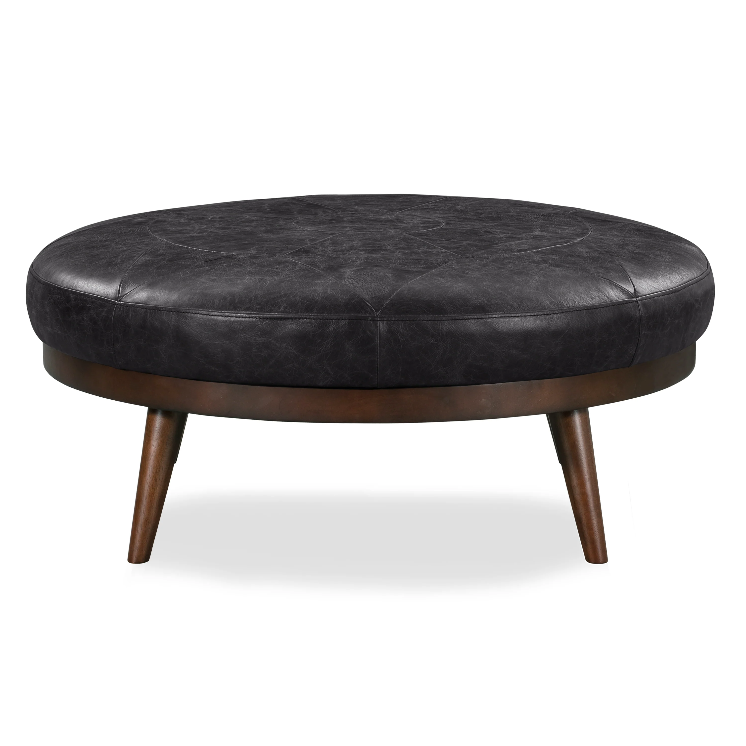 Gio Leather Ottoman | Onyx Black - Image 3