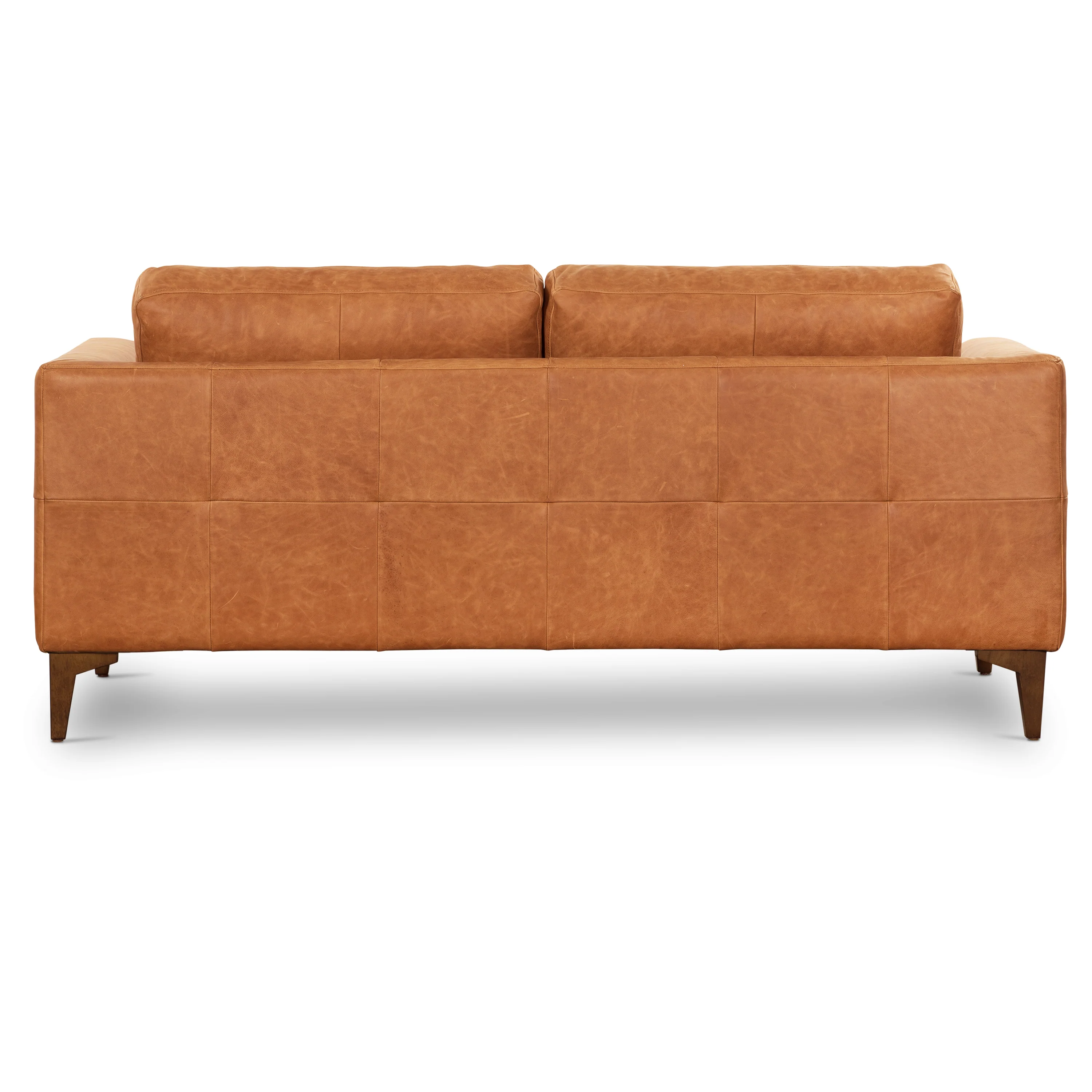 Calle 75" Leather Apartment Sofa | Cognac Tan - Image 7