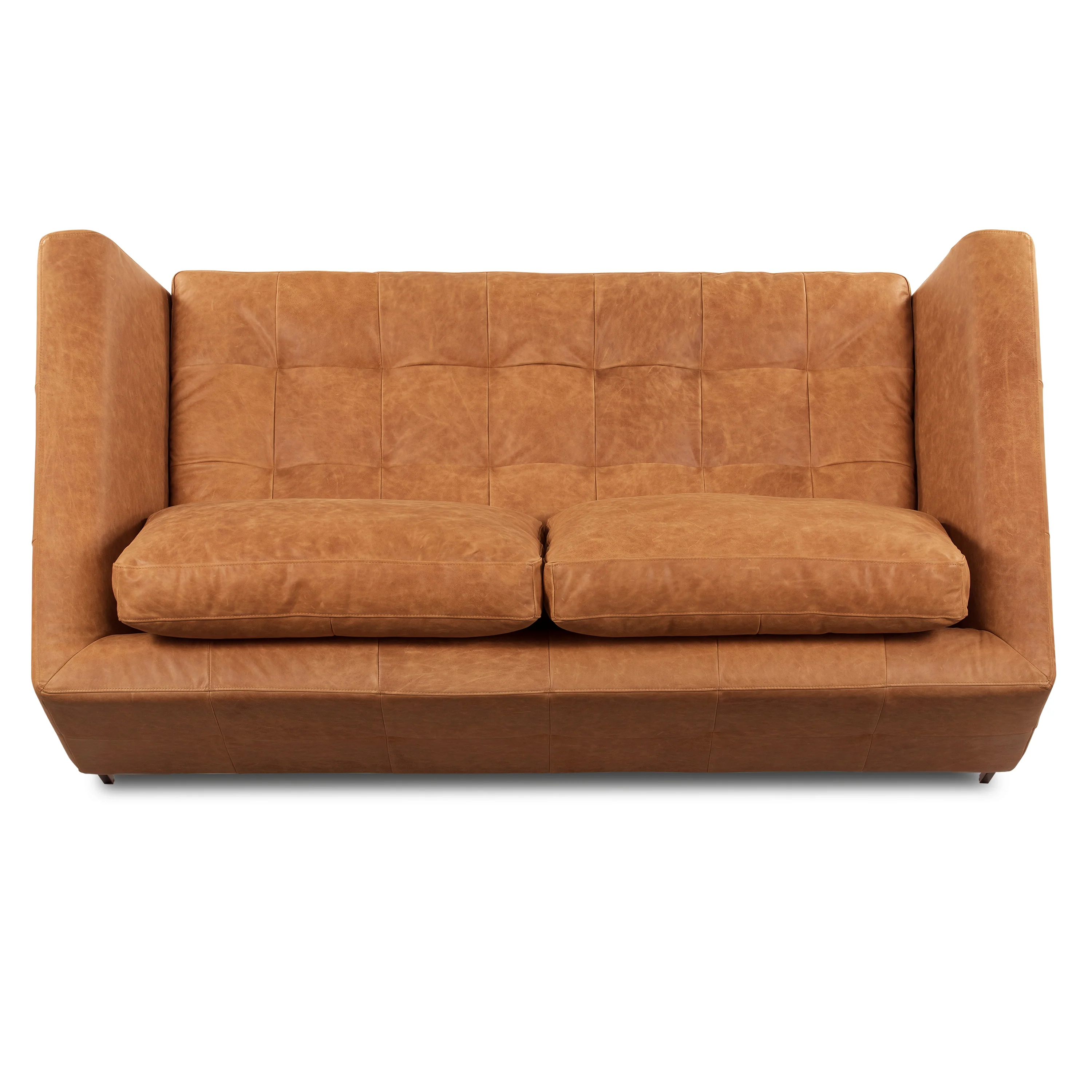 Calle 75" Leather Apartment Sofa | Cognac Tan - Image 8