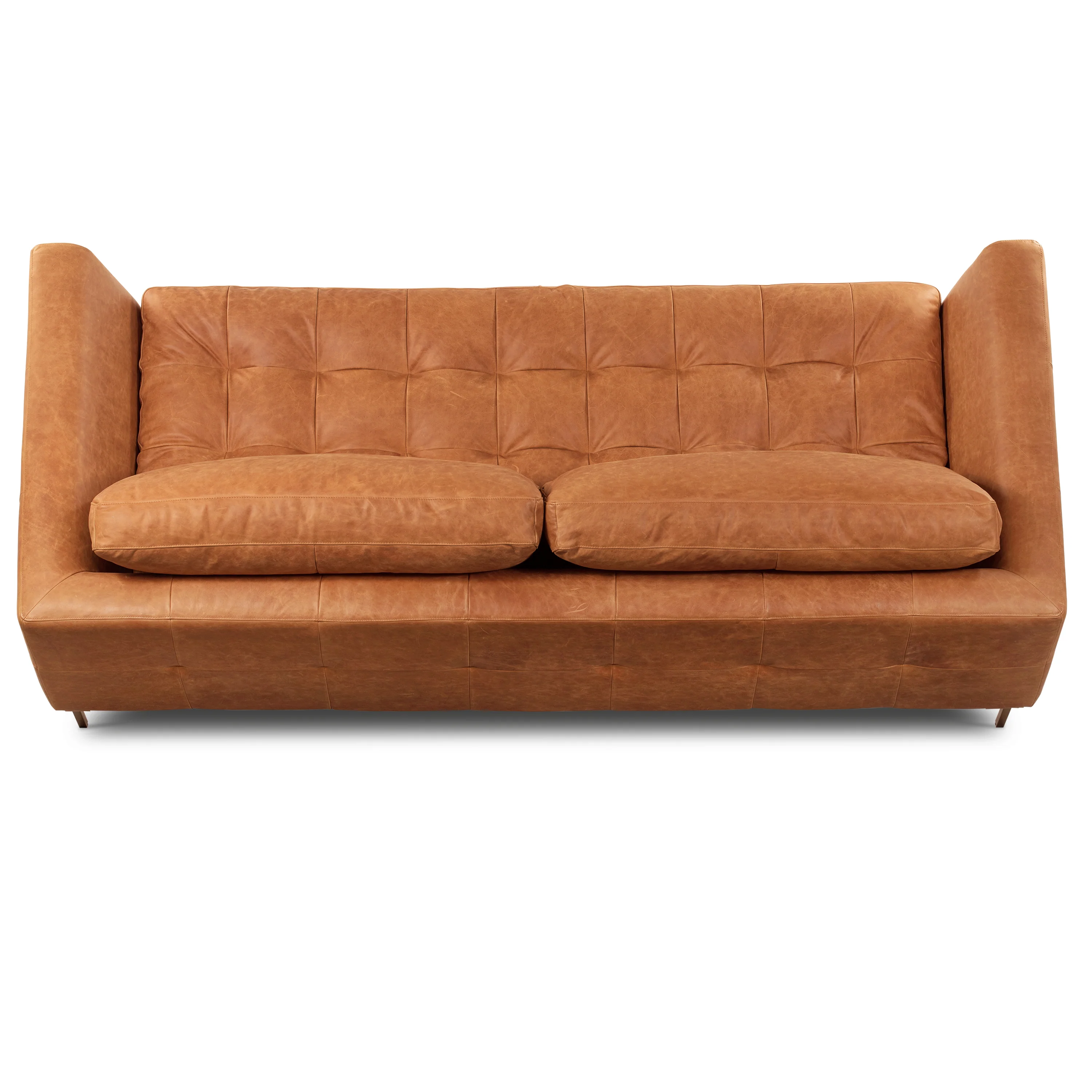 Calle 90" Leather Sofa | Cognac Tan - Image 5