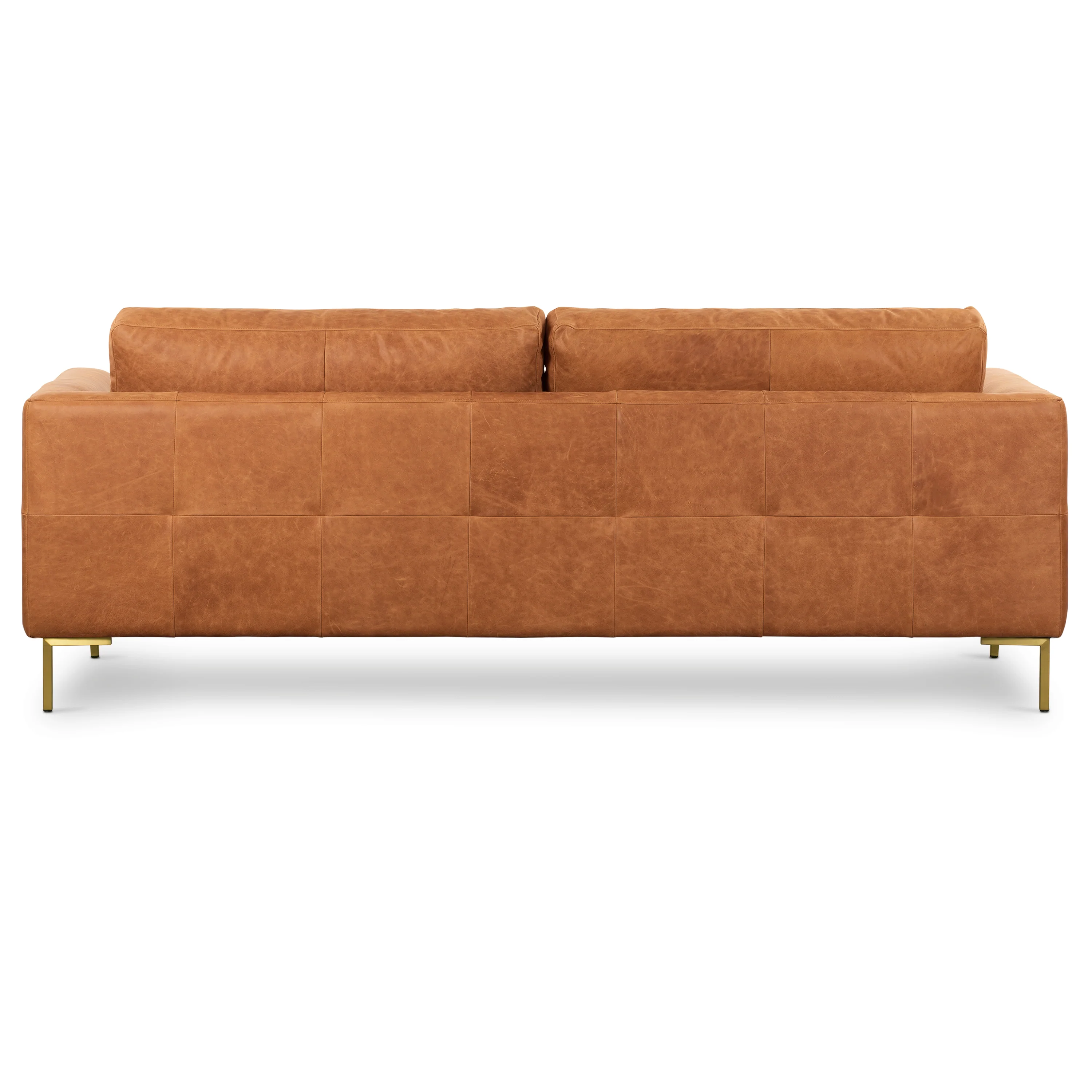 Calle 90" Leather Sofa | Cognac Tan - Image 8
