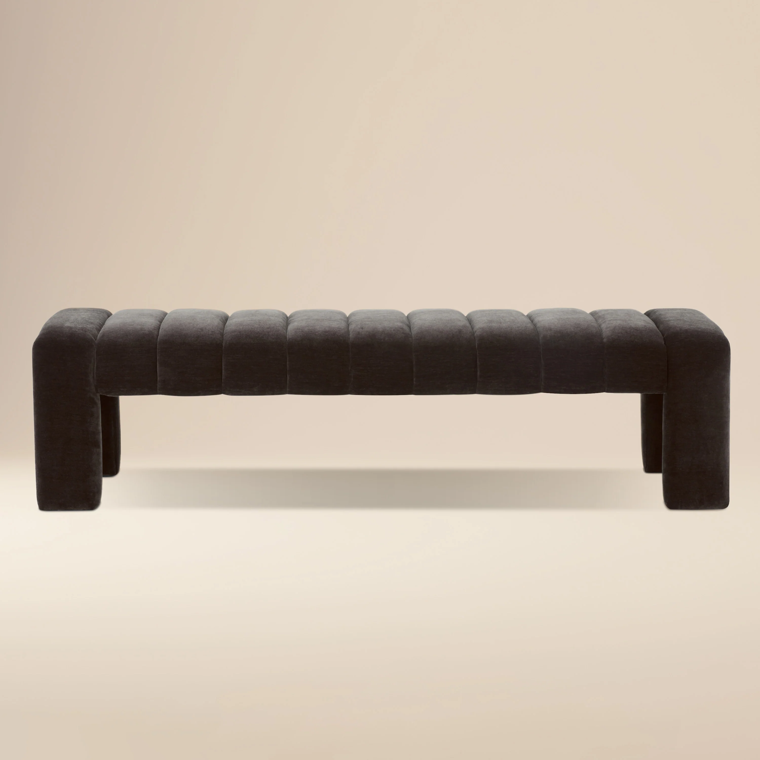 Canale 63" Fabric Bench | Ganache Brown