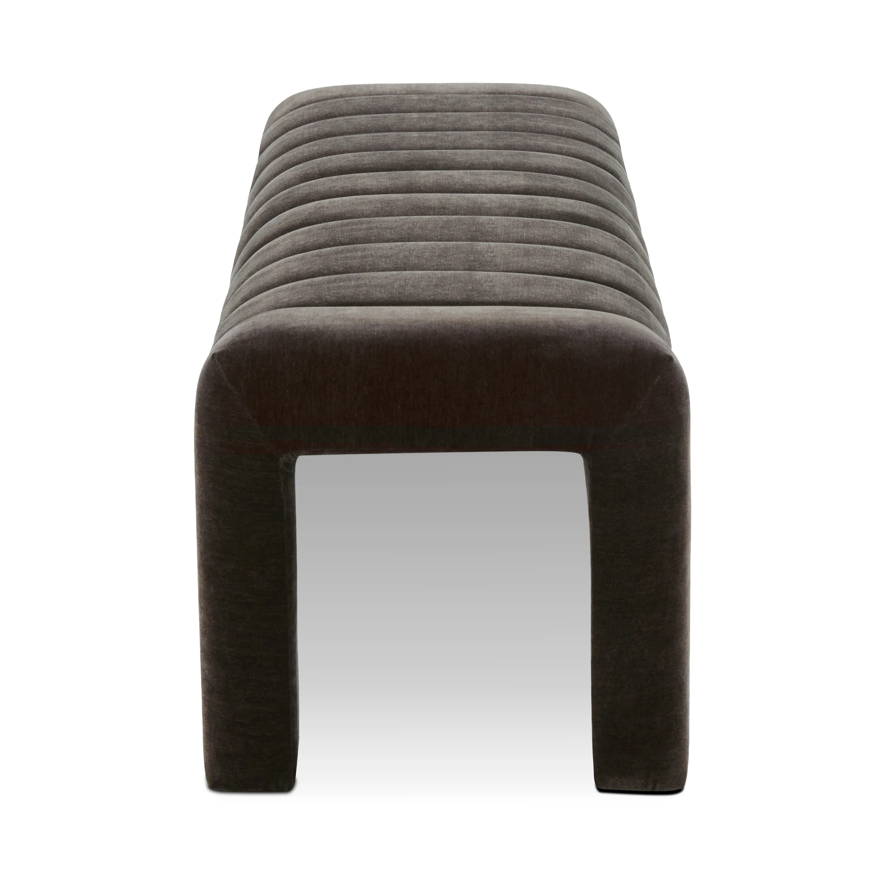 Canale 63" Fabric Bench | Ganache Brown - Image 6