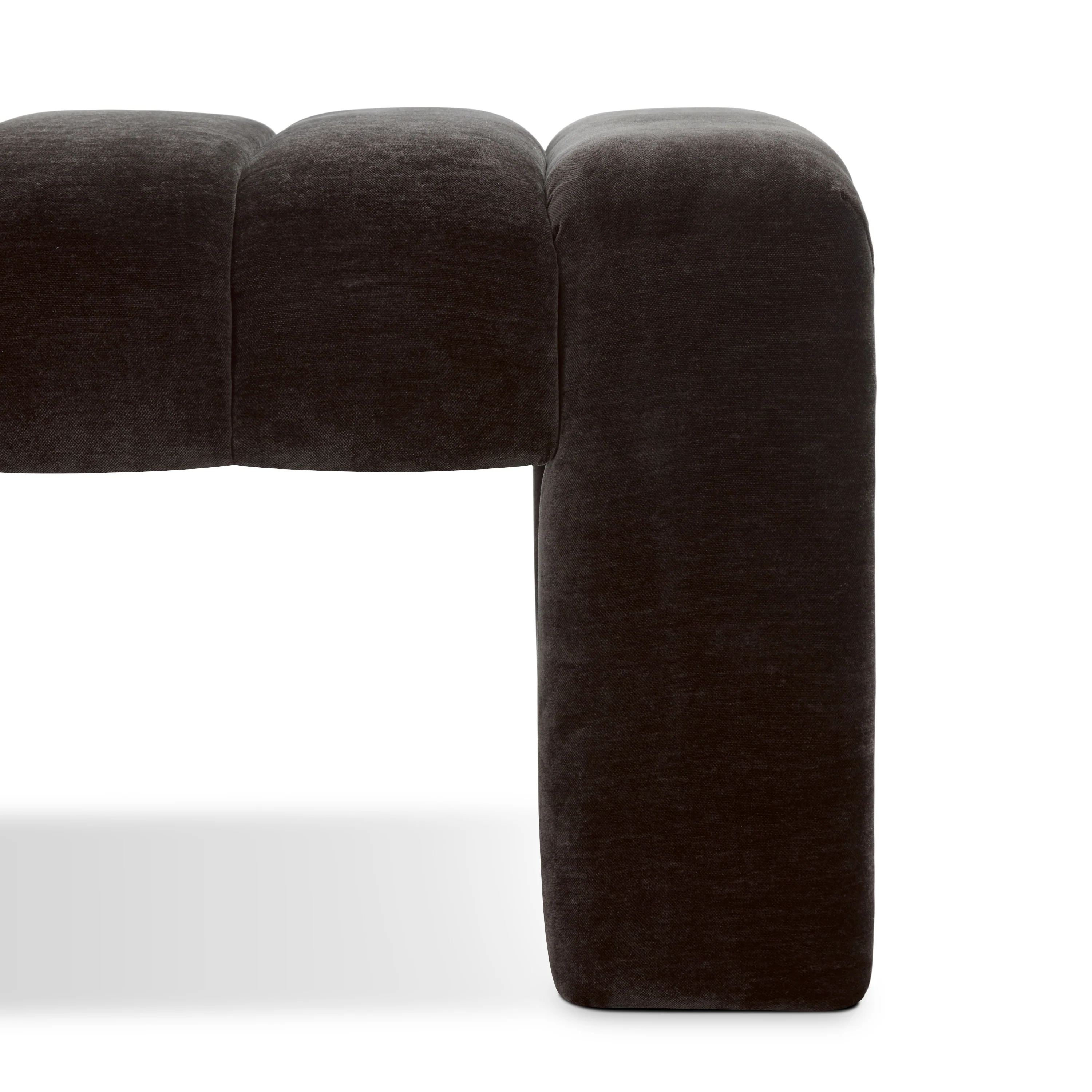Canale 63" Fabric Bench | Ganache Brown - Image 8
