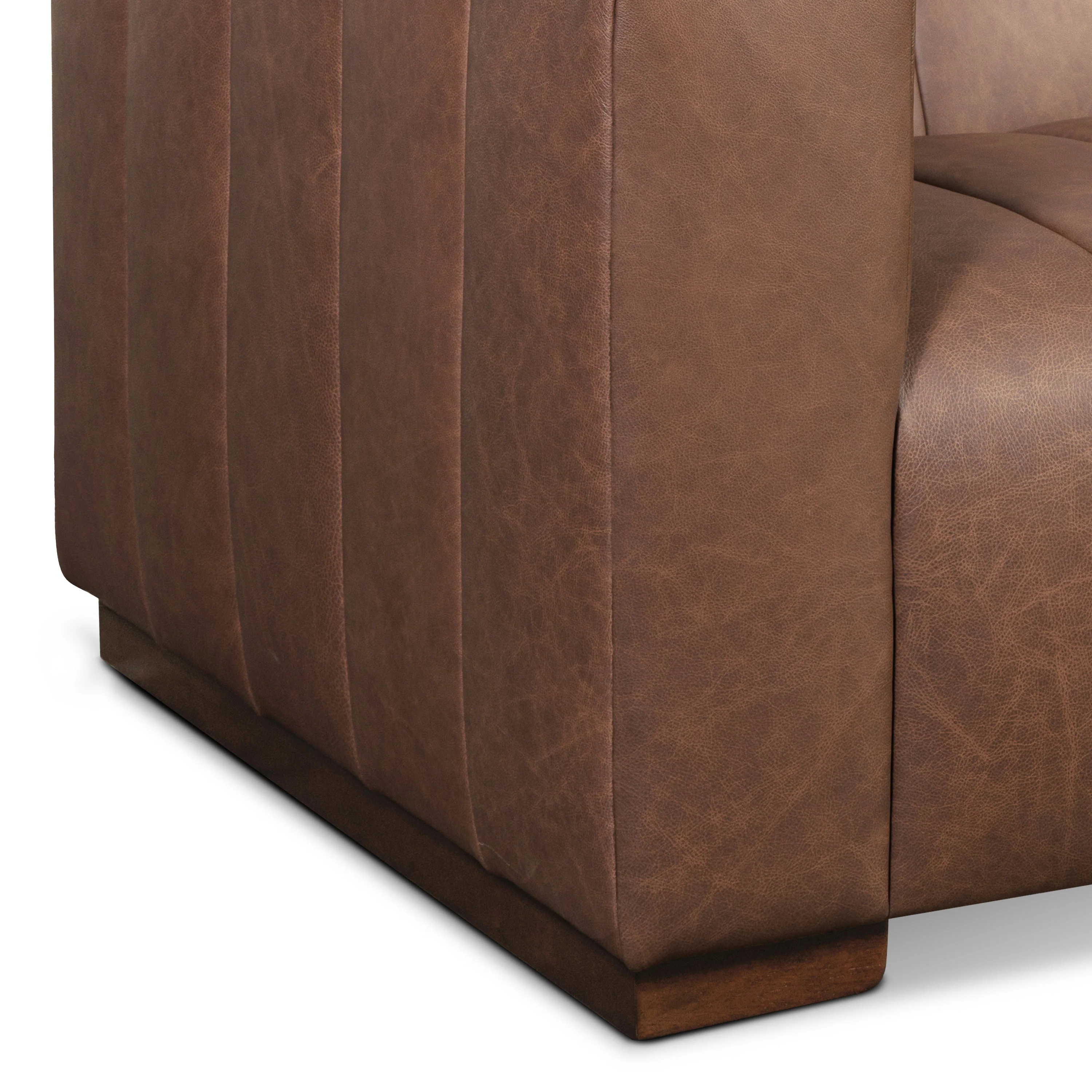Canale 86" Leather Sofa | Caramel Brown - Image 12