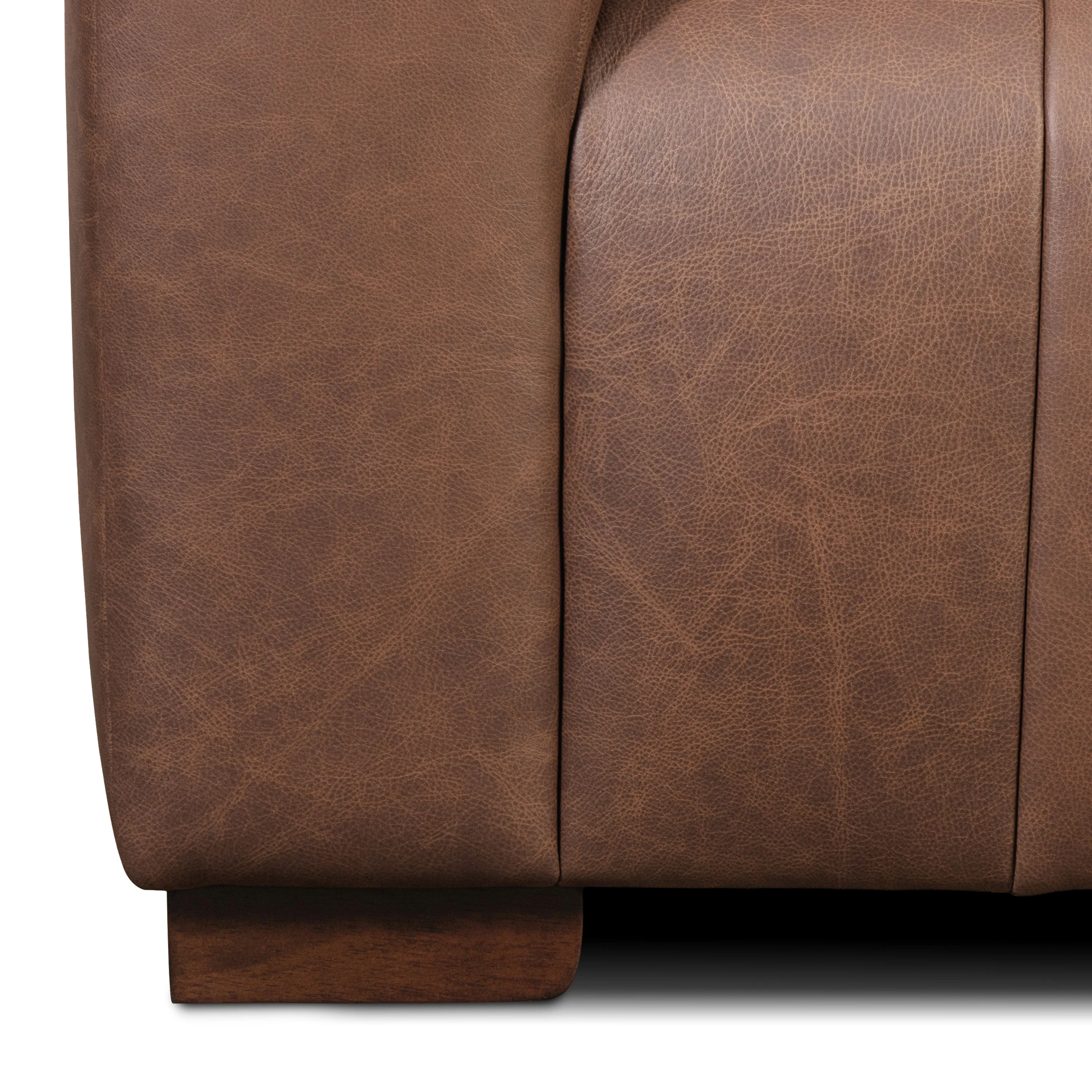 Canale 86" Leather Sofa | Caramel Brown - Image 14