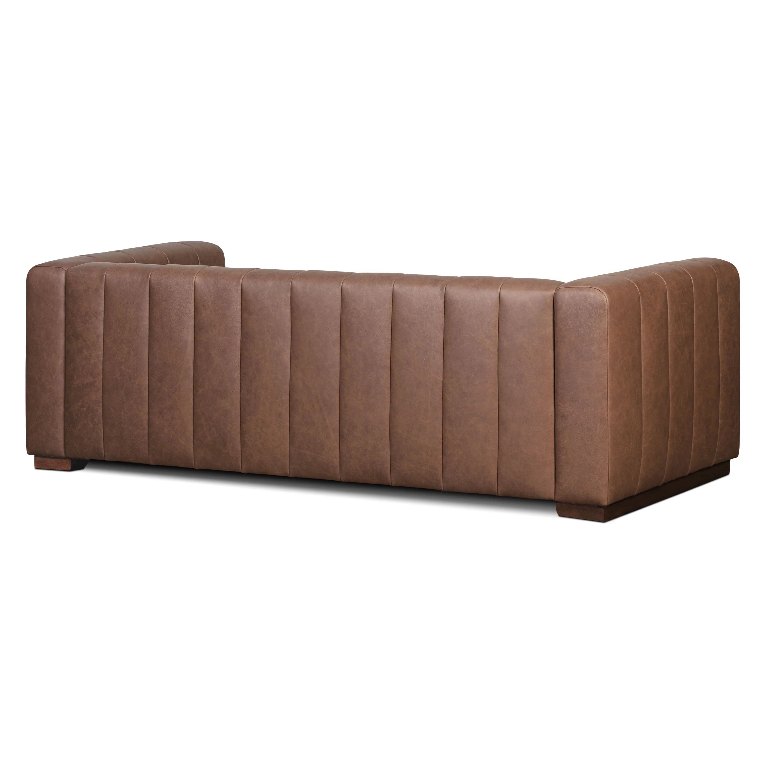 Canale 86" Leather Sofa | Caramel Brown - Image 5