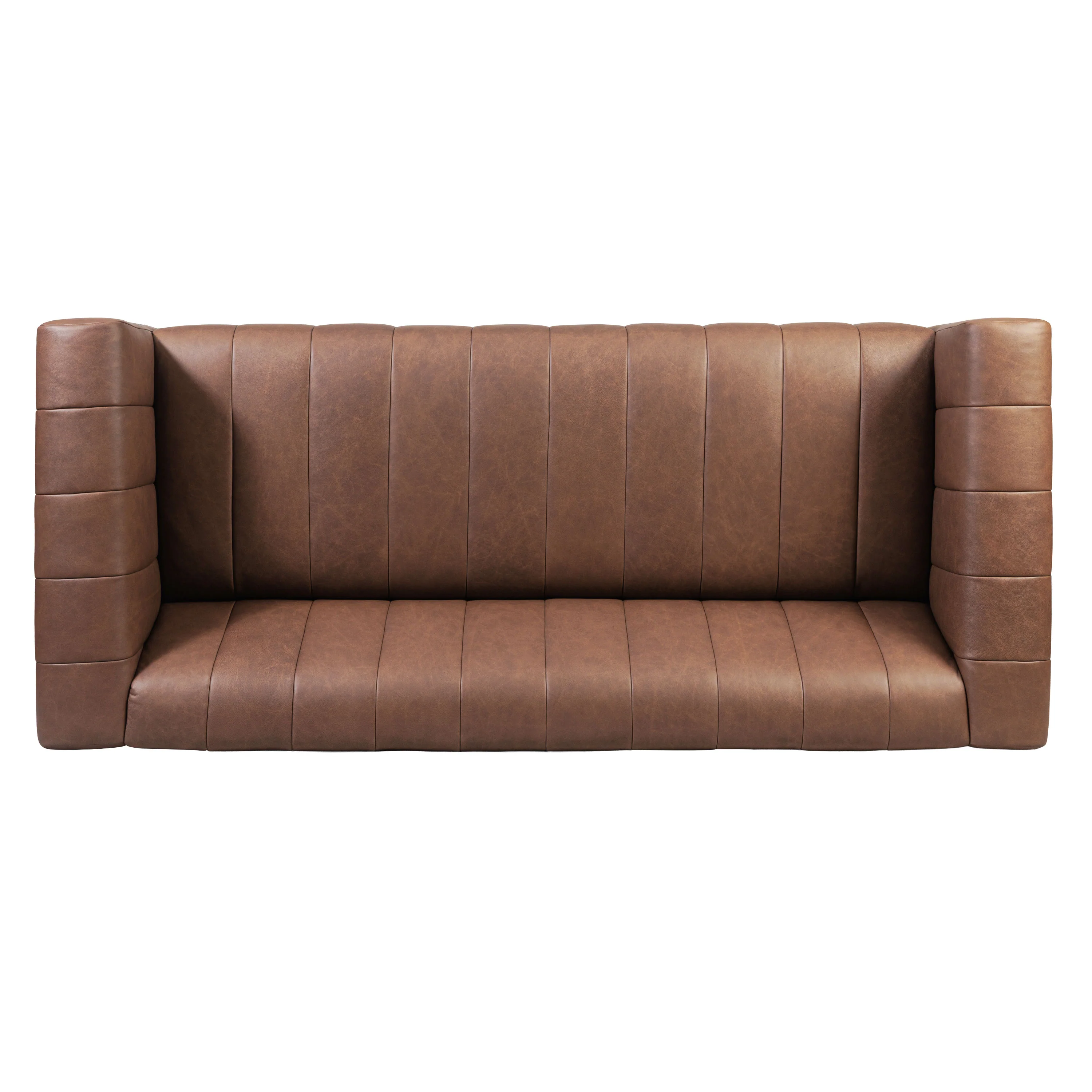 Canale 86" Leather Sofa | Caramel Brown - Image 7