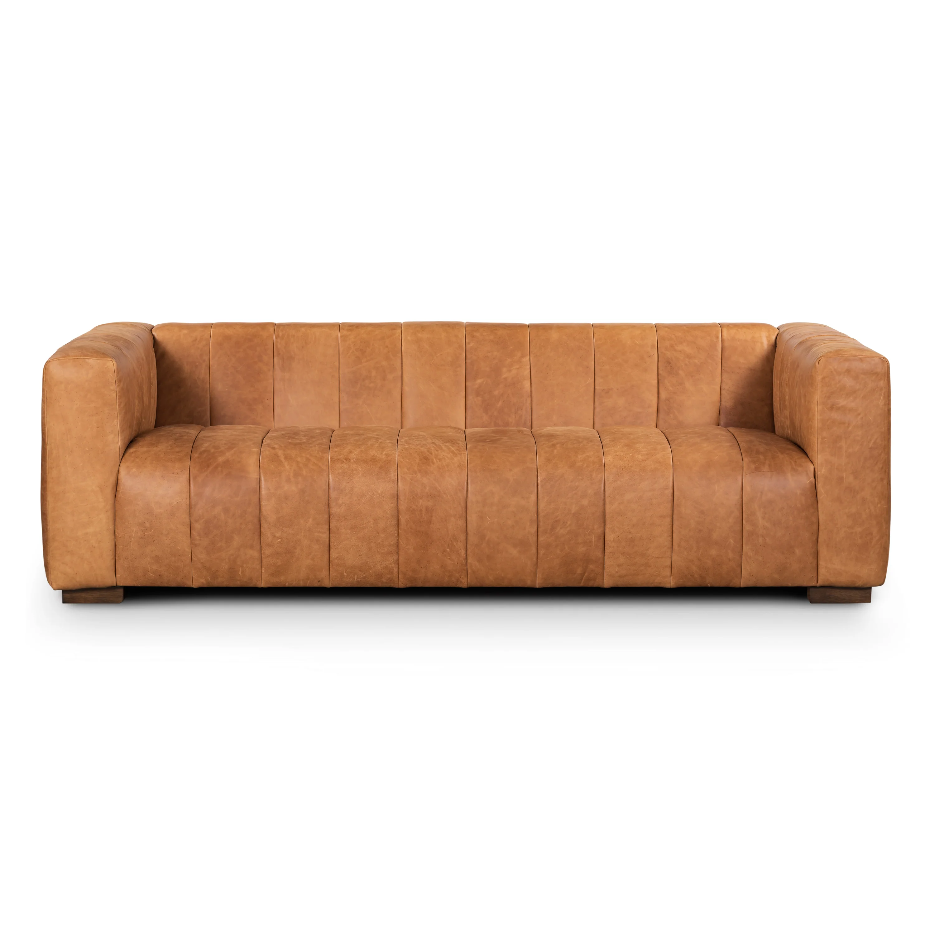 Canale 86" Leather Sofa | Cognac Tan - Image 4