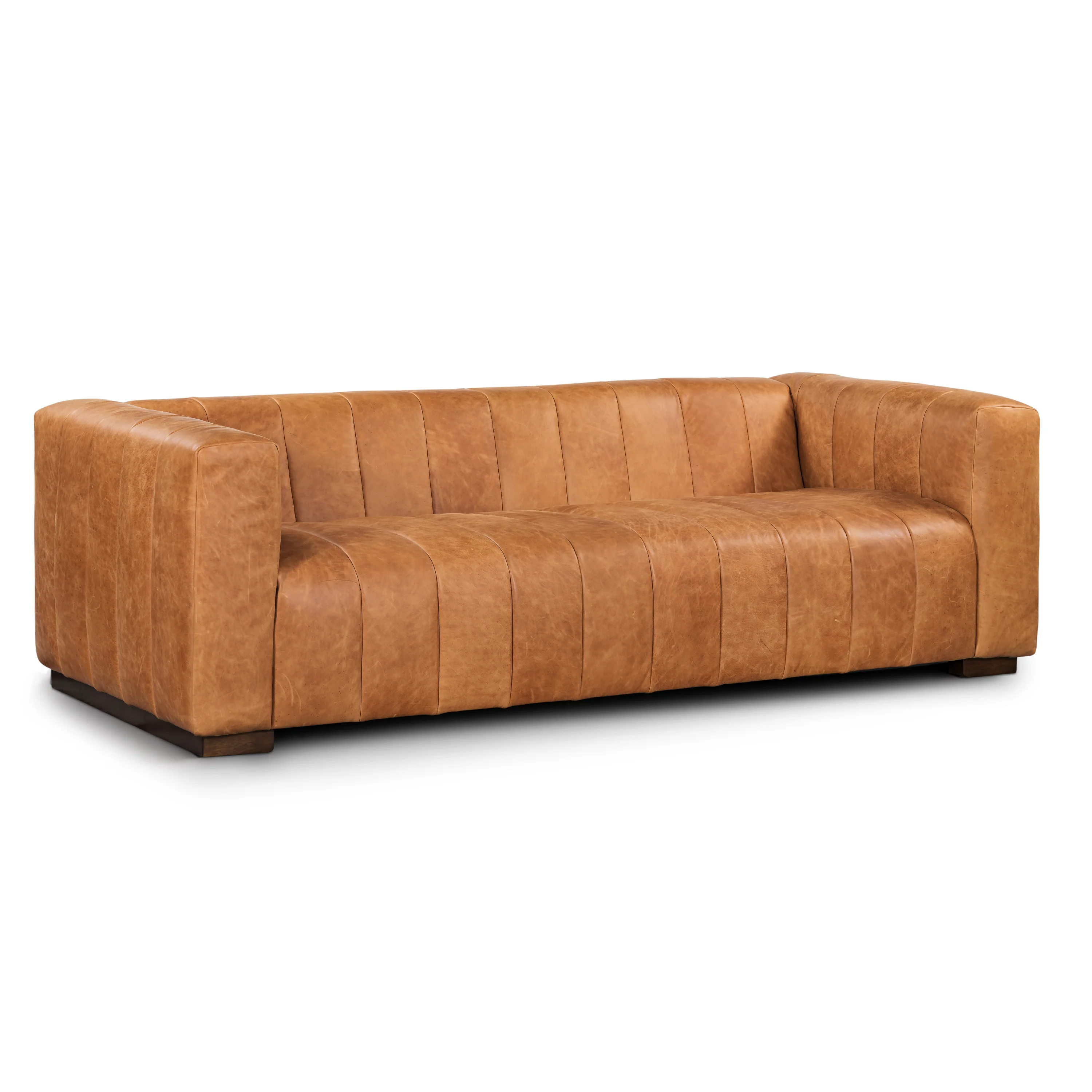 Canale 86" Leather Sofa | Cognac Tan - Image 5