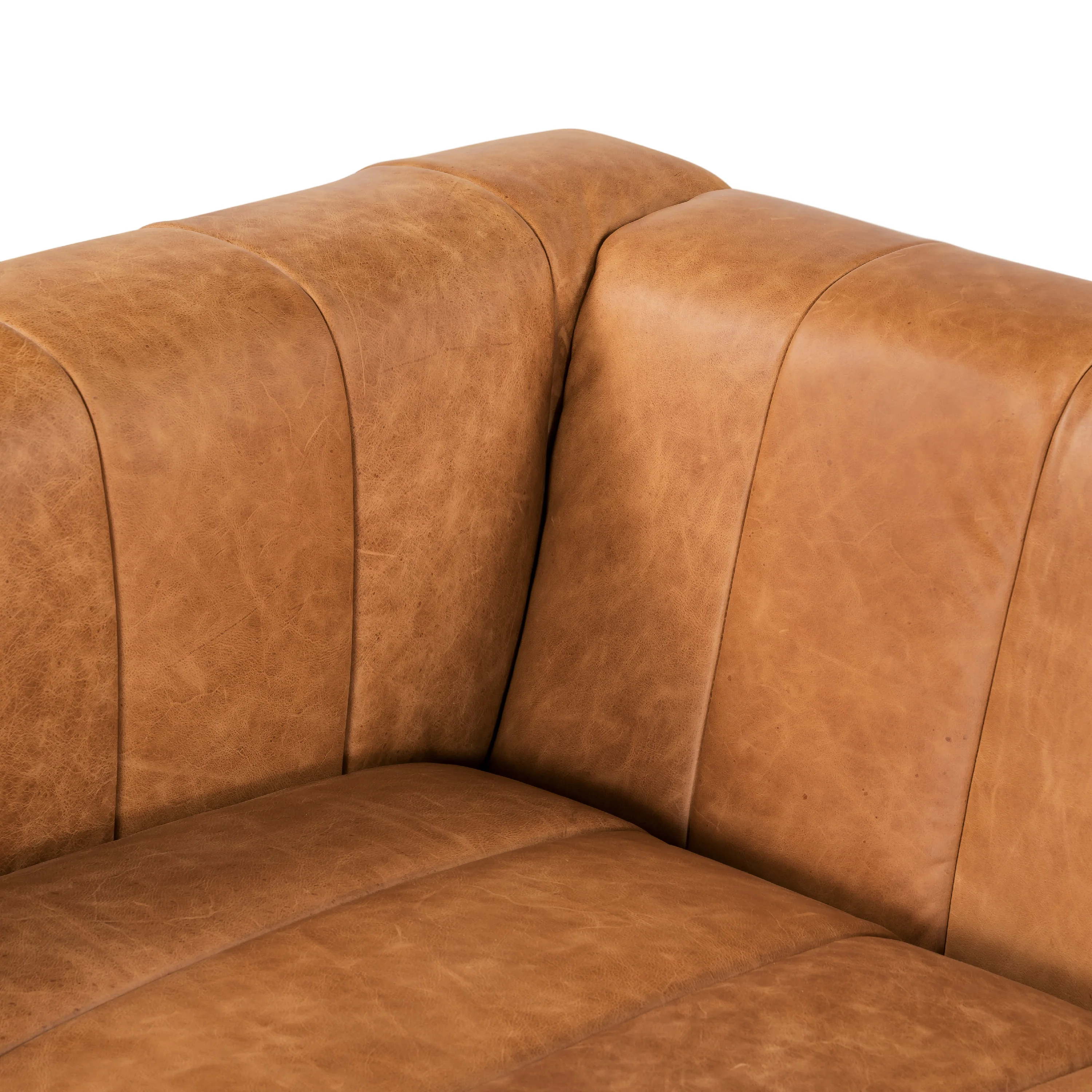 Canale 86" Leather Sofa | Cognac Tan - Image 9