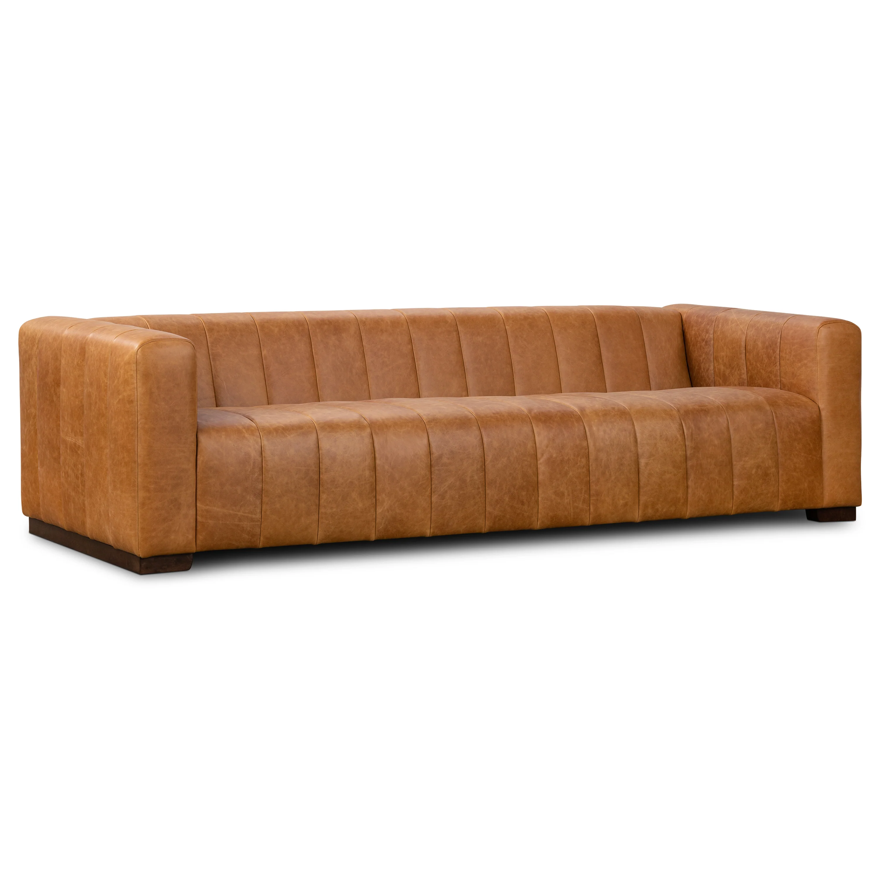 Canale 99" Leather Sofa | Cognac Tan - Image 5