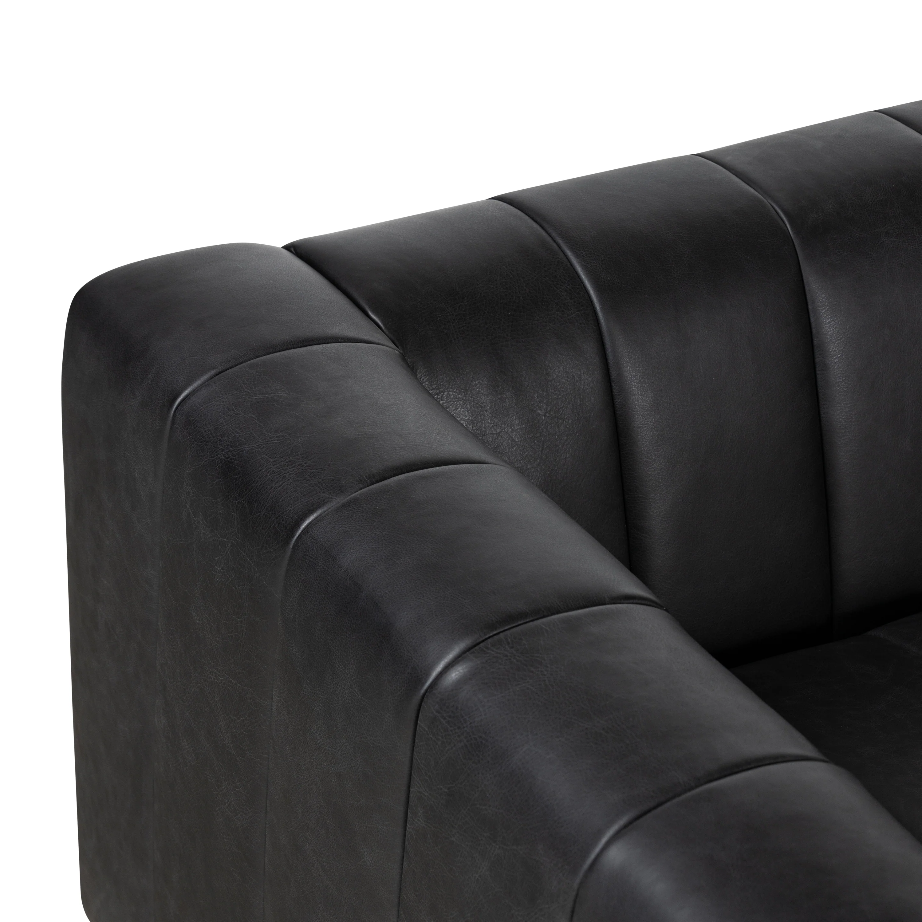Canale 86" Leather Sofa | Onyx Black - Image 11