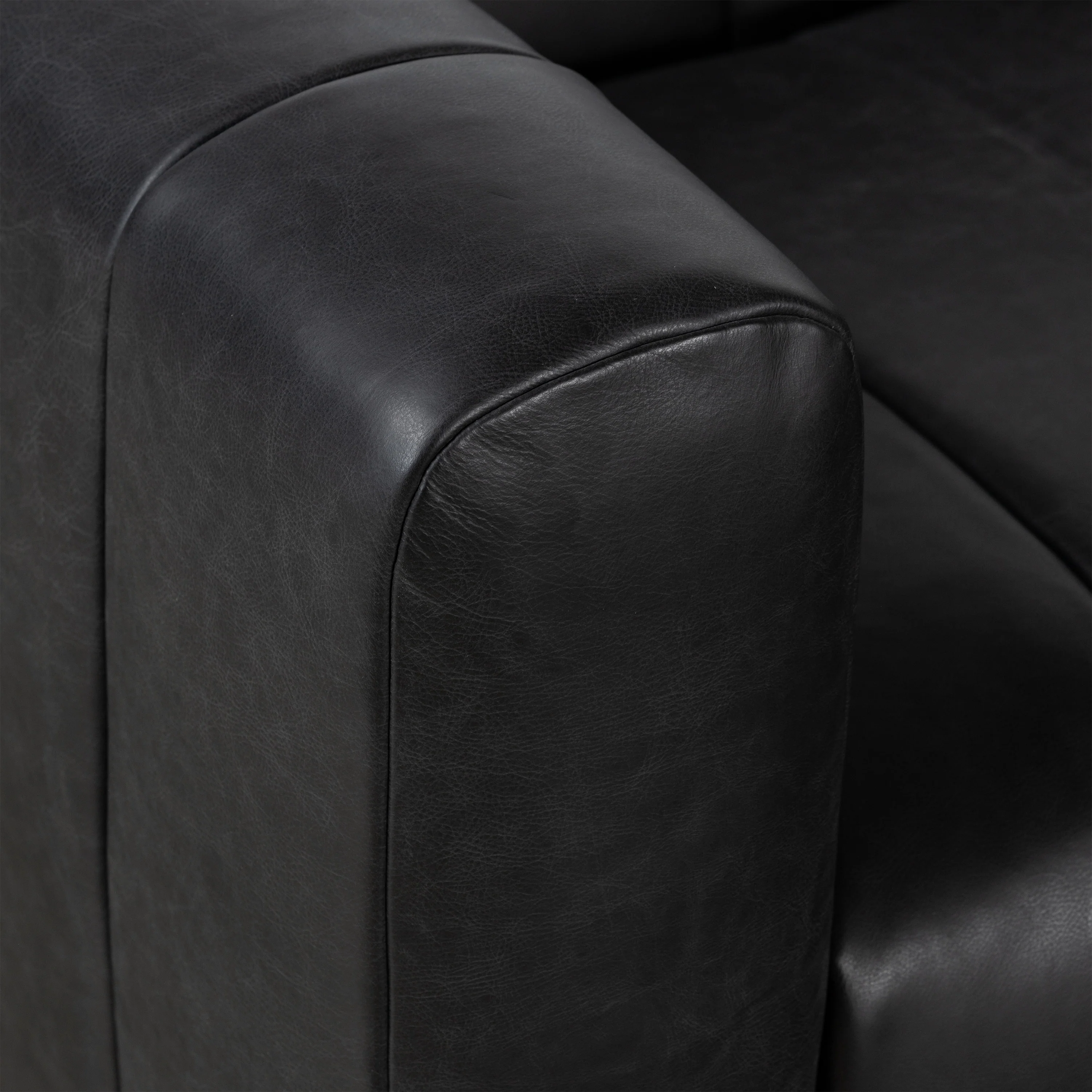 Canale 86" Leather Sofa | Onyx Black - Image 13