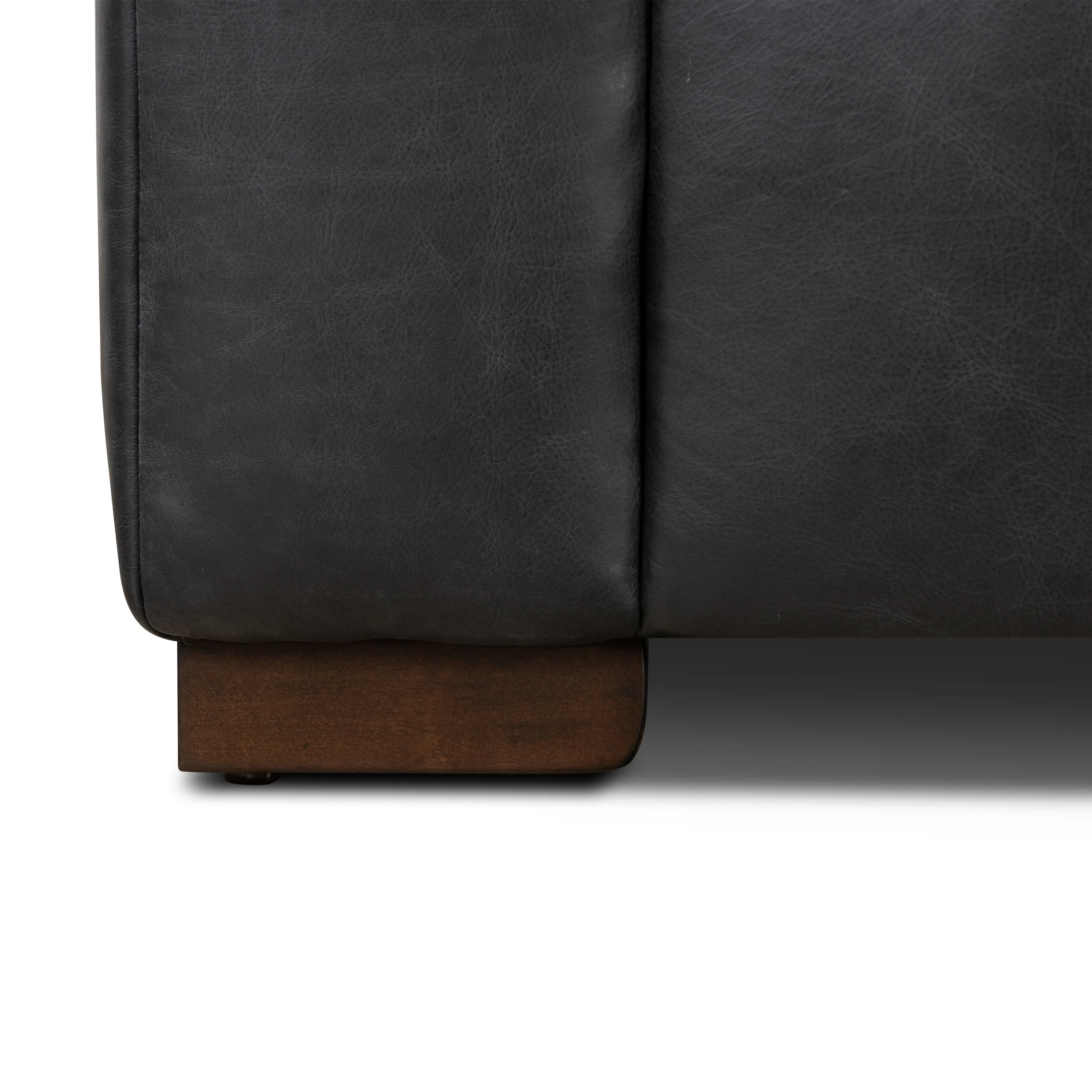 Canale 99" Leather Sofa | Onyx Black - Image 10