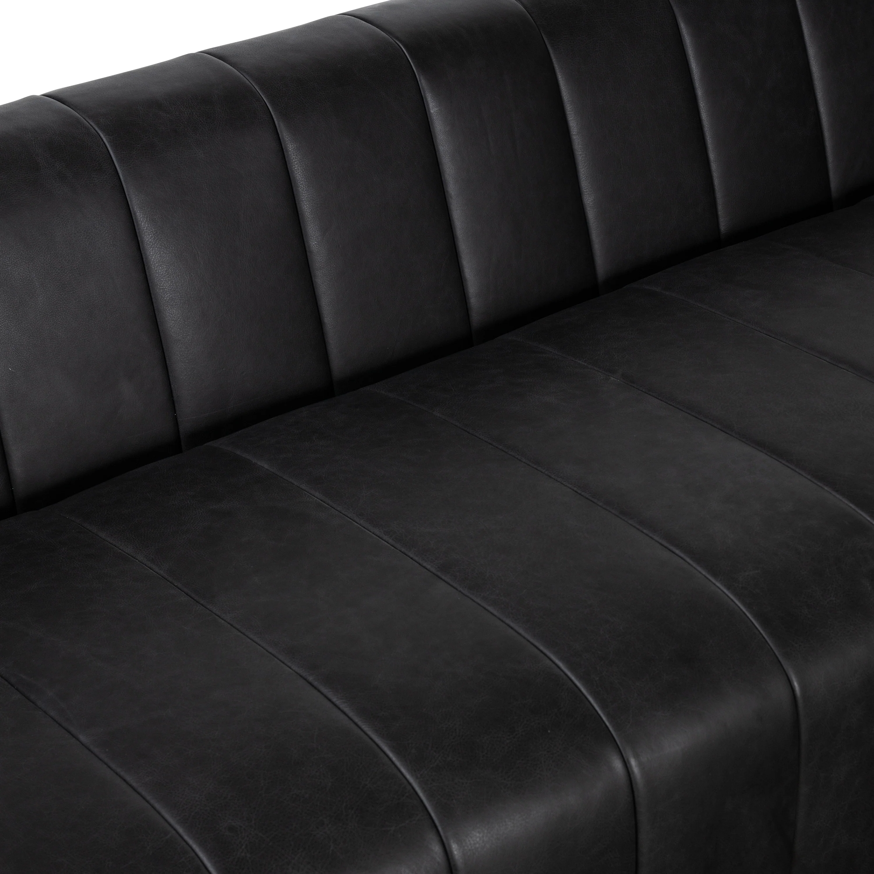 Canale 99" Leather Sofa | Onyx Black - Image 12