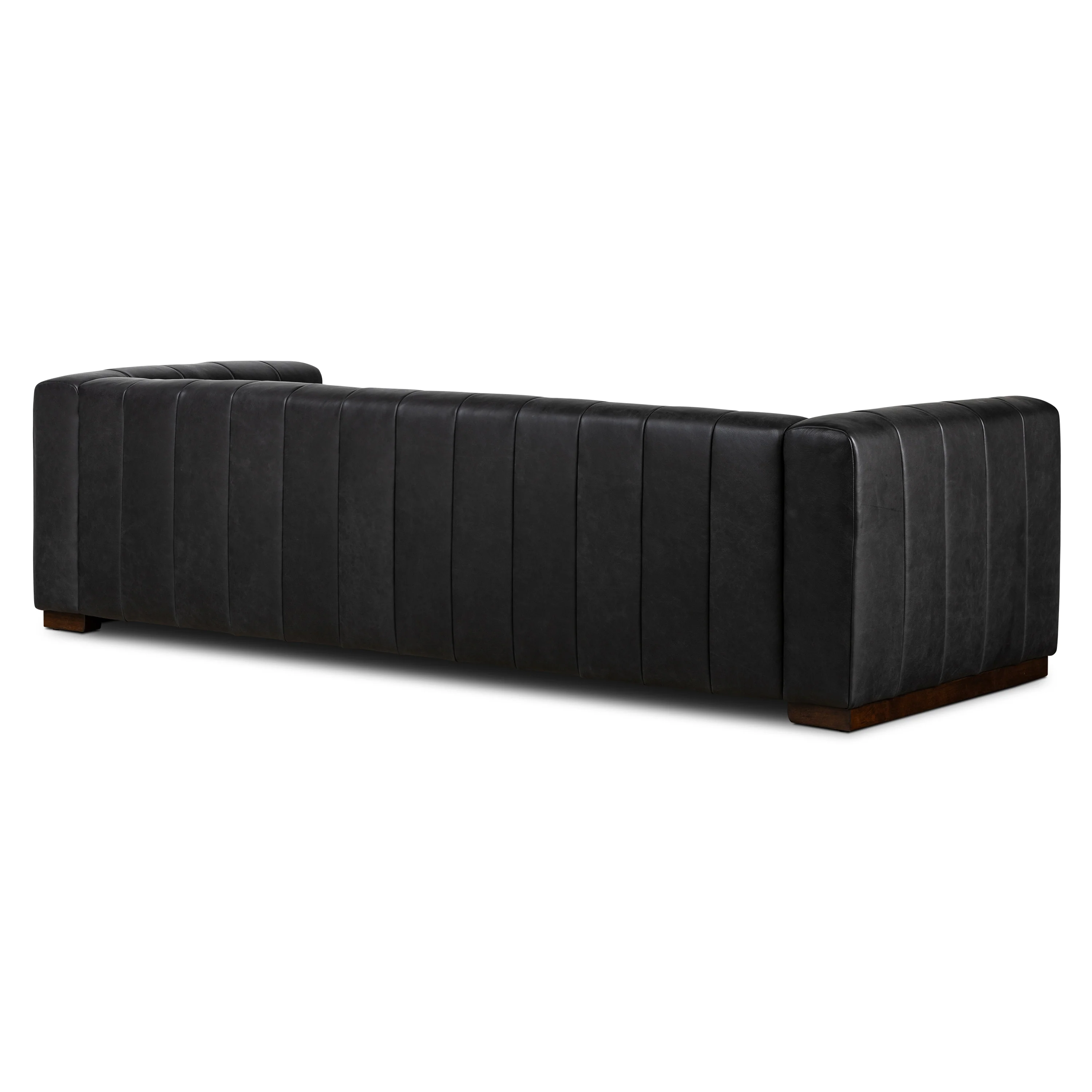 Canale 99" Leather Sofa | Onyx Black - Image 5