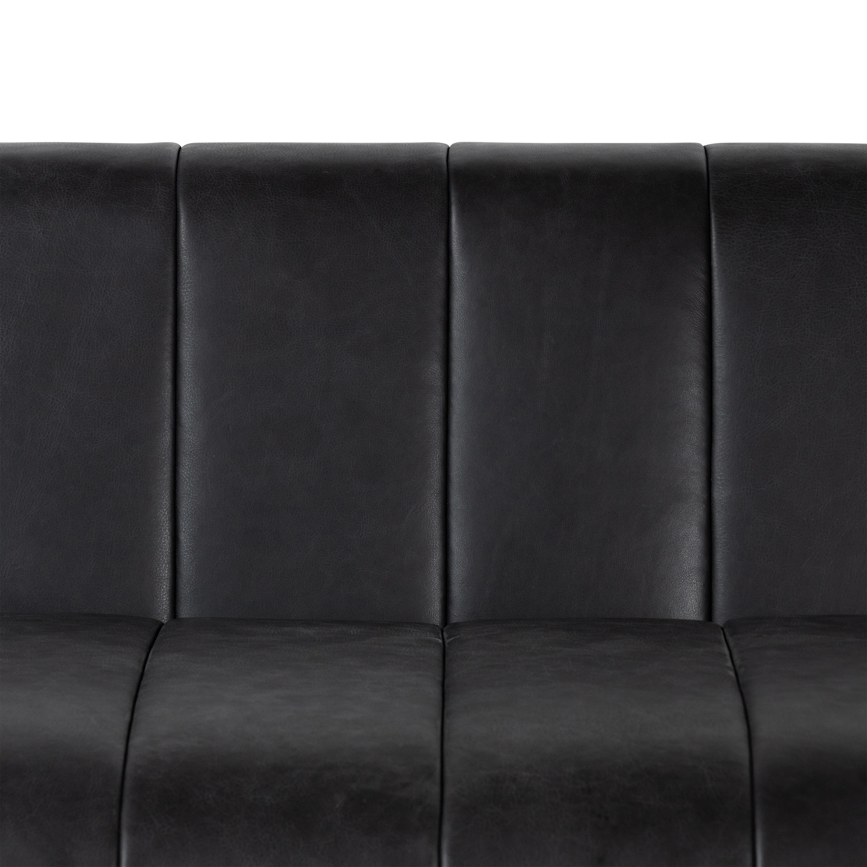 Canale 99" Leather Sofa | Onyx Black - Image 8